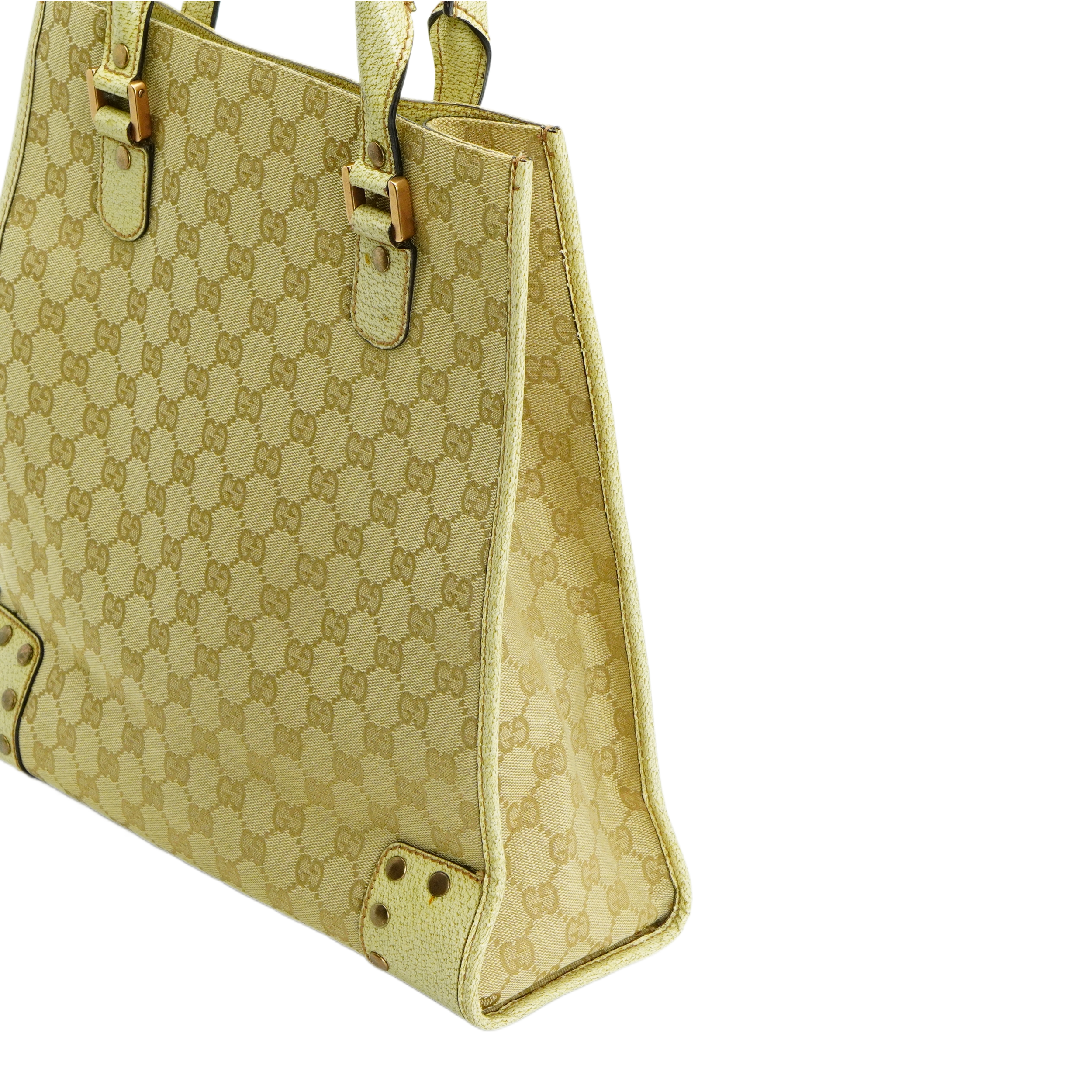 Gucci Beige GG Monogram Canvas Handbag