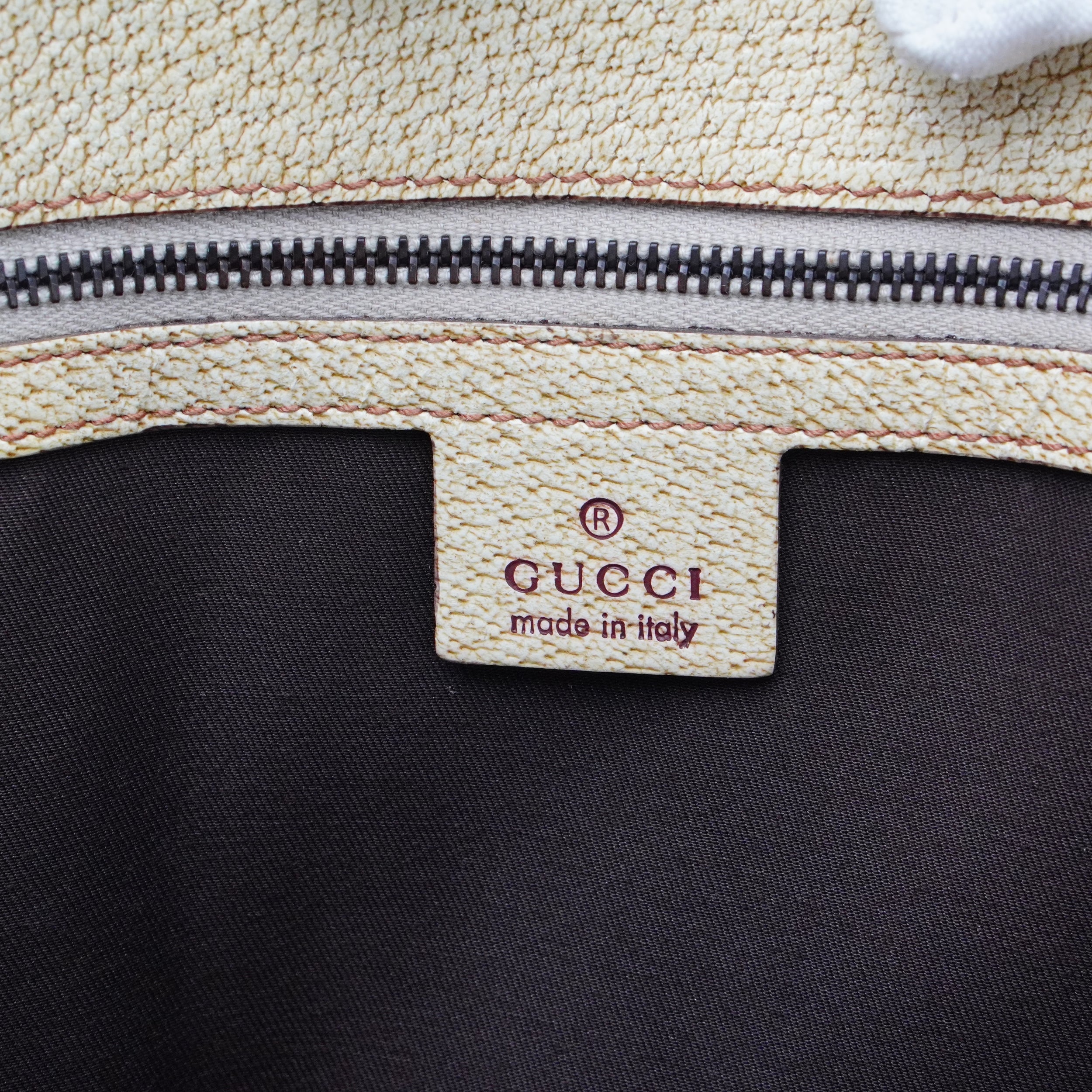 Gucci Beige GG Monogram Canvas Handbag