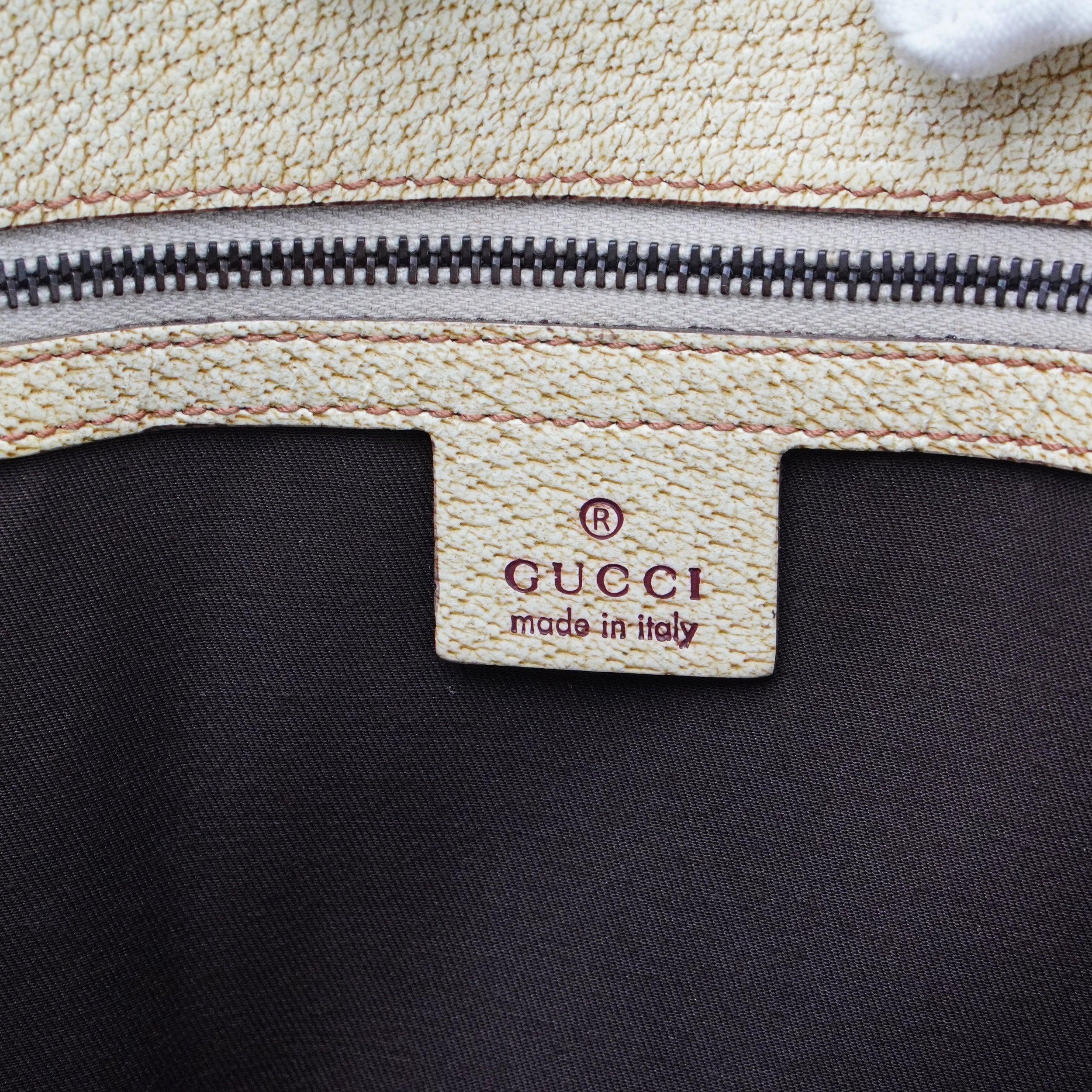 Gucci Beige GG Monogram Canvas Handbag