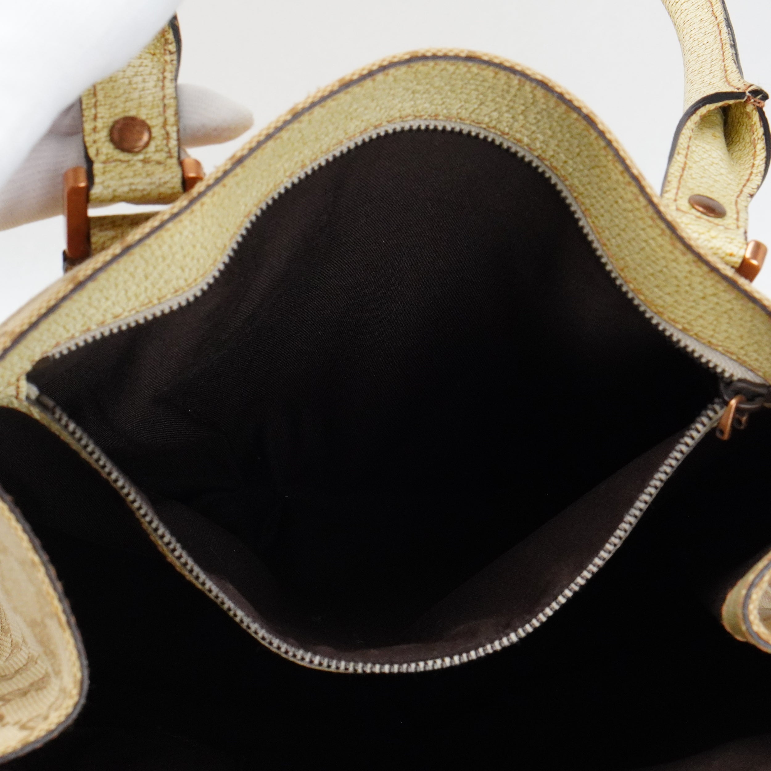 Gucci Beige GG Monogram Canvas Handbag
