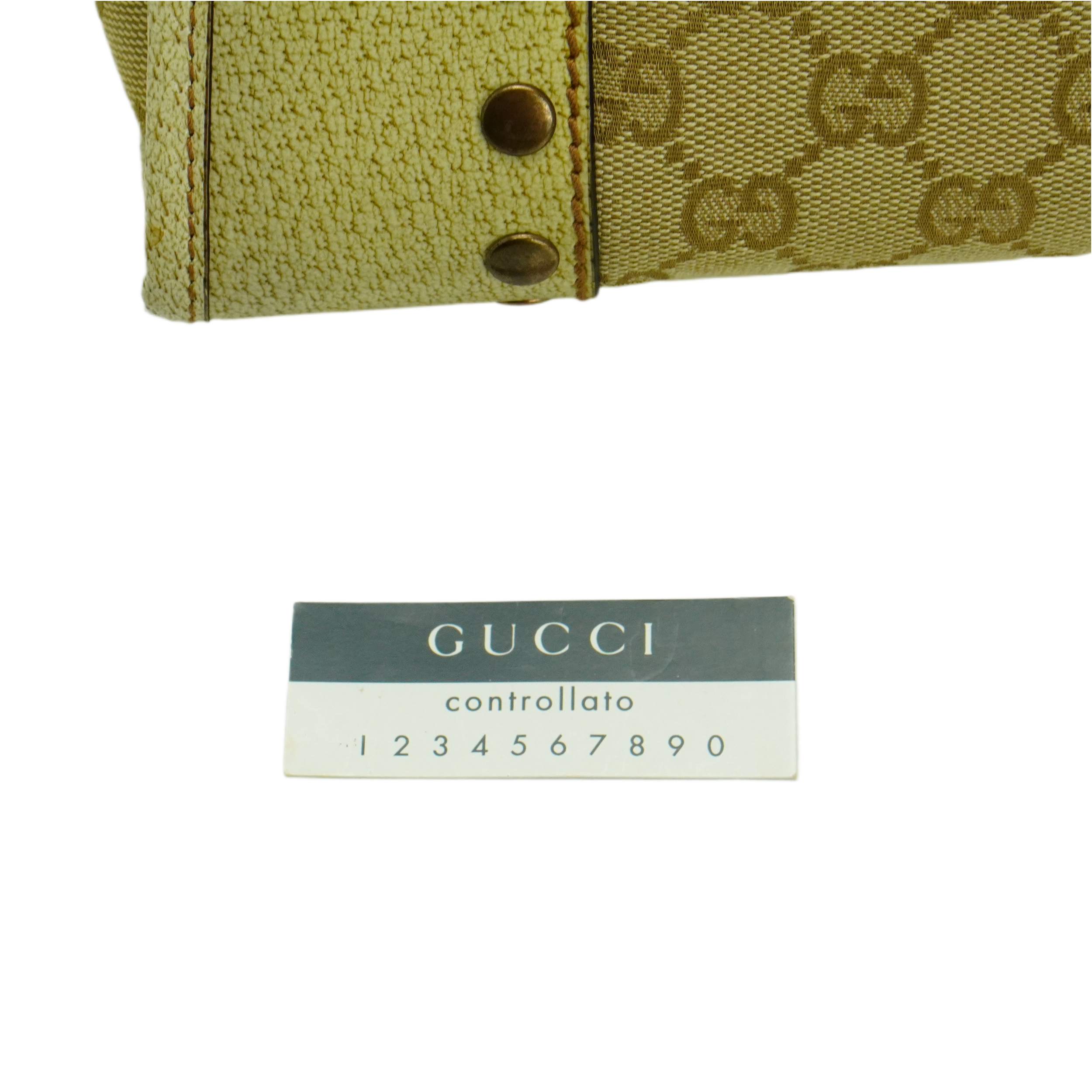 Gucci Beige GG Monogram Canvas Handbag