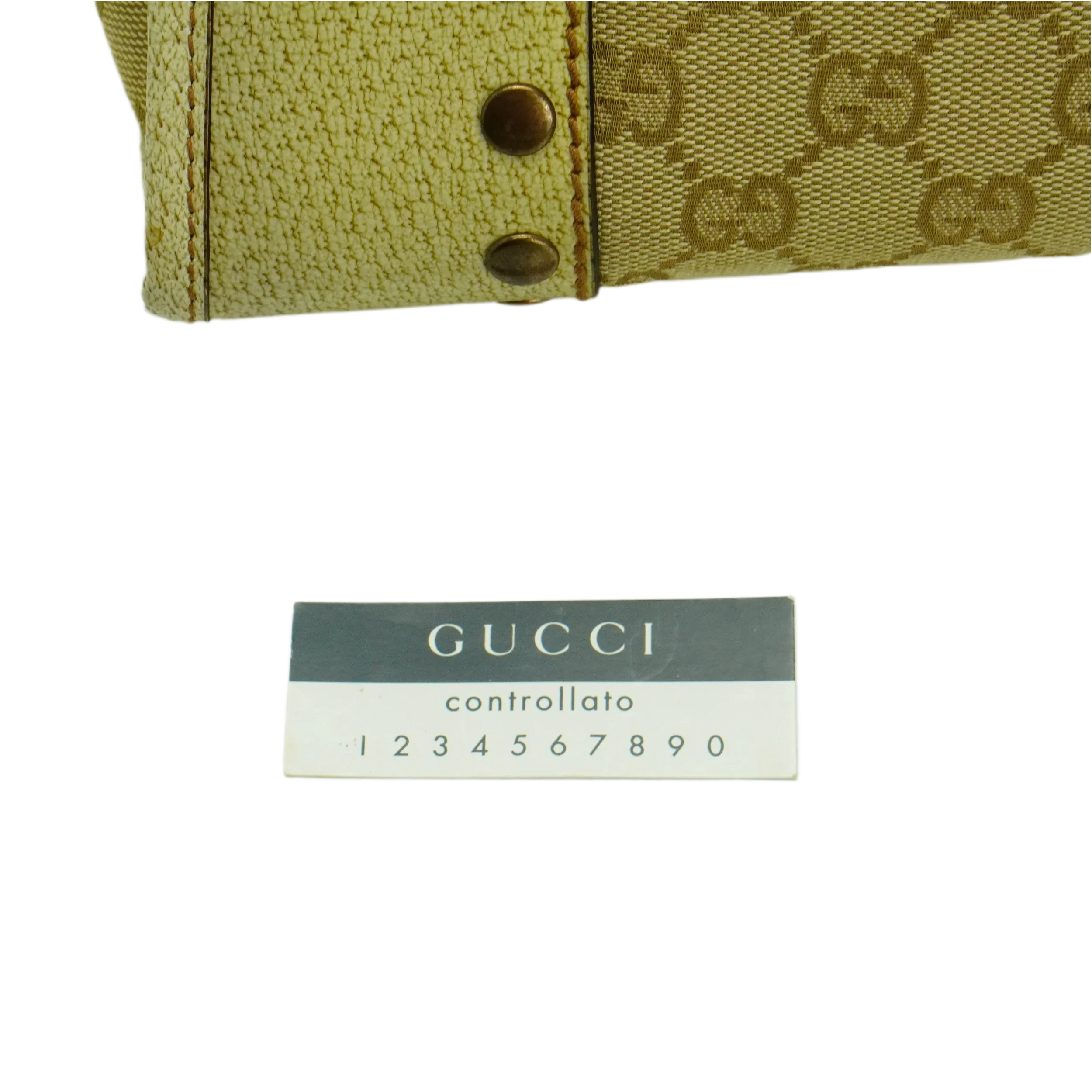 Gucci Beige GG Monogram Canvas Handbag