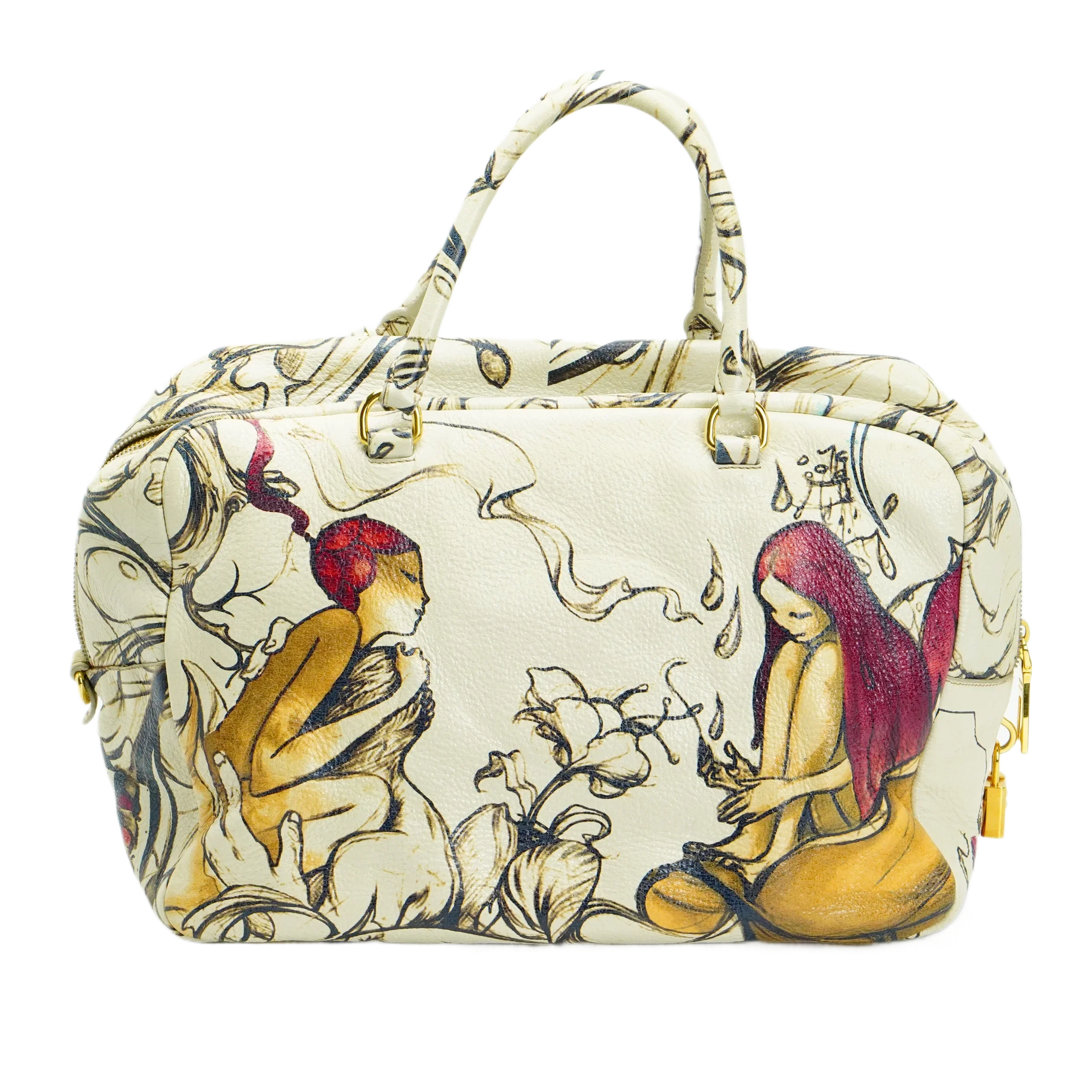 Prada x James Jean Spring 2008 Collection Fairy Bowler Abstract Handbag