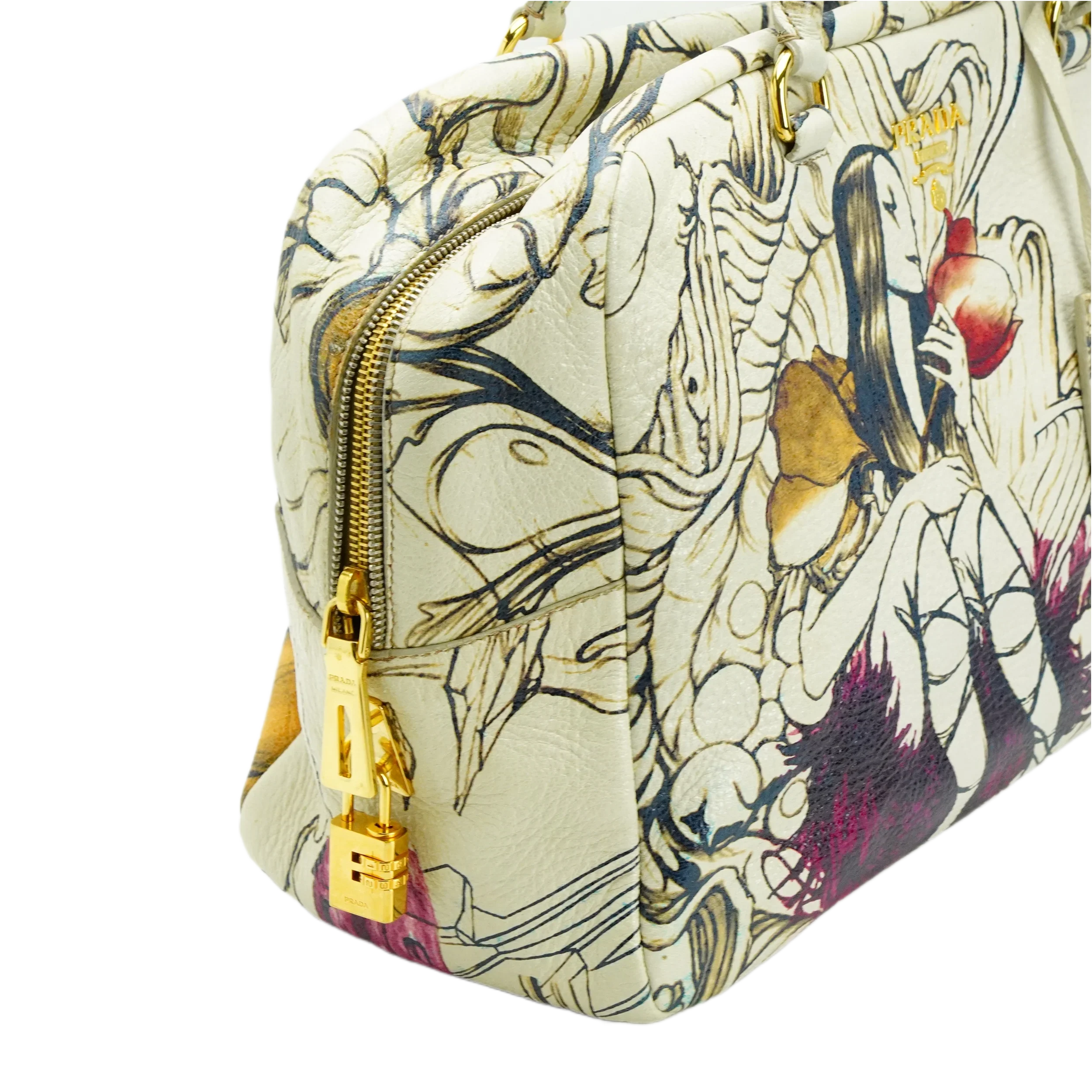 Prada x James Jean Spring 2008 Collection Fairy Bowler Abstract Handbag