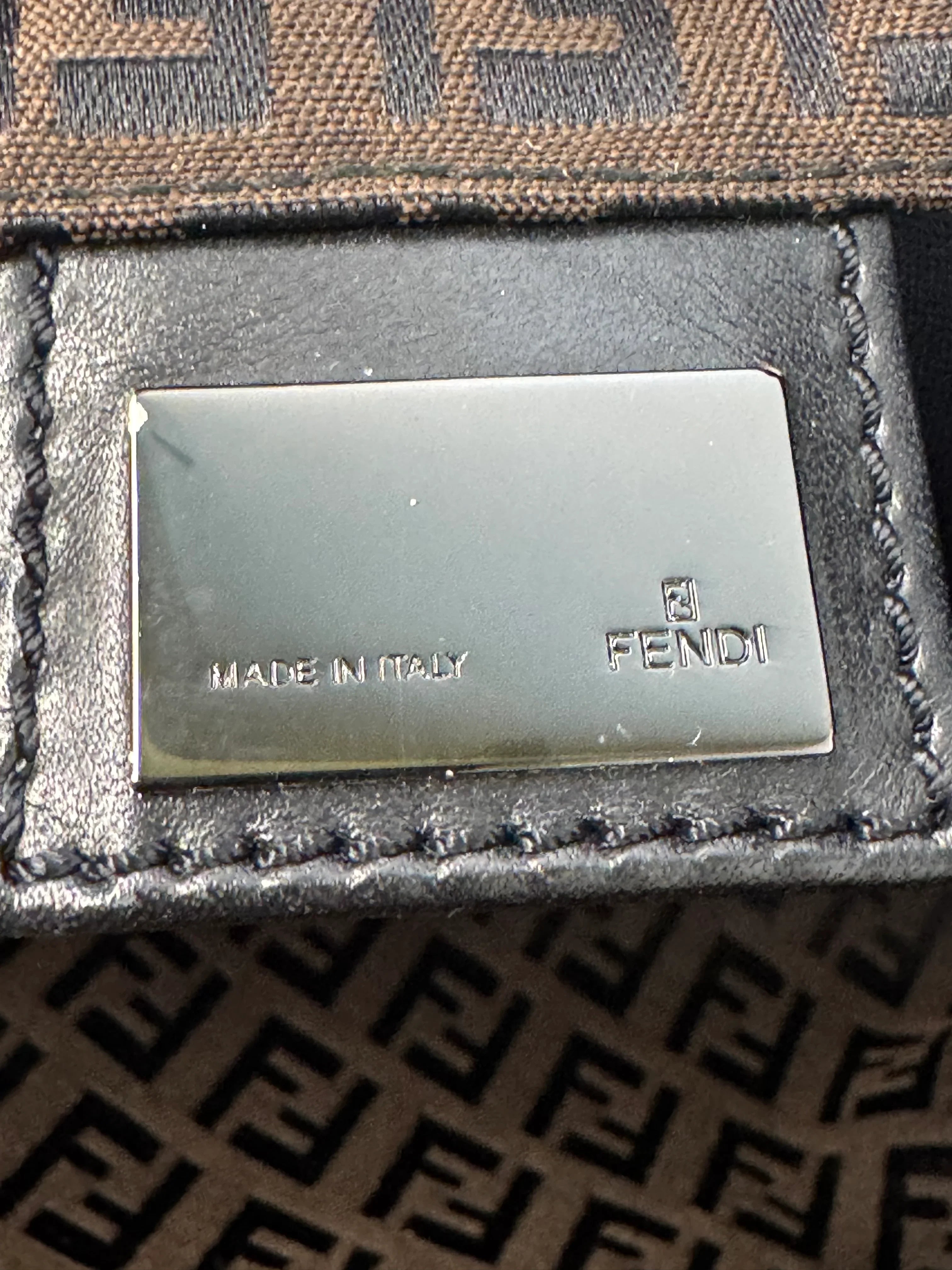 Fendi Zucca Brown Monogram Cloth Tote Bag