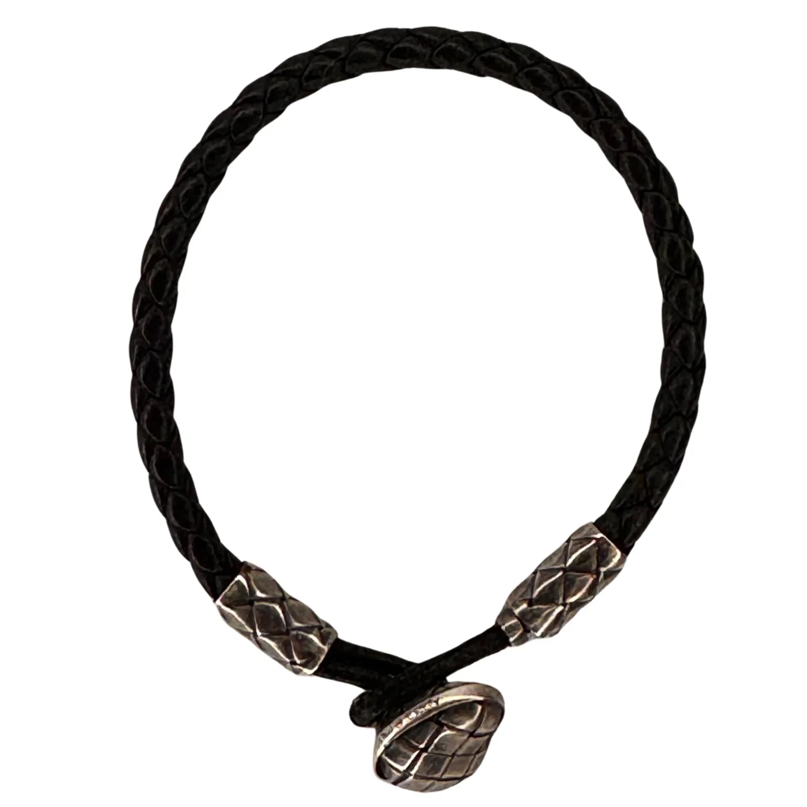 Bottega Veneta Intrecciato Sterling Silver 925 Bracelet