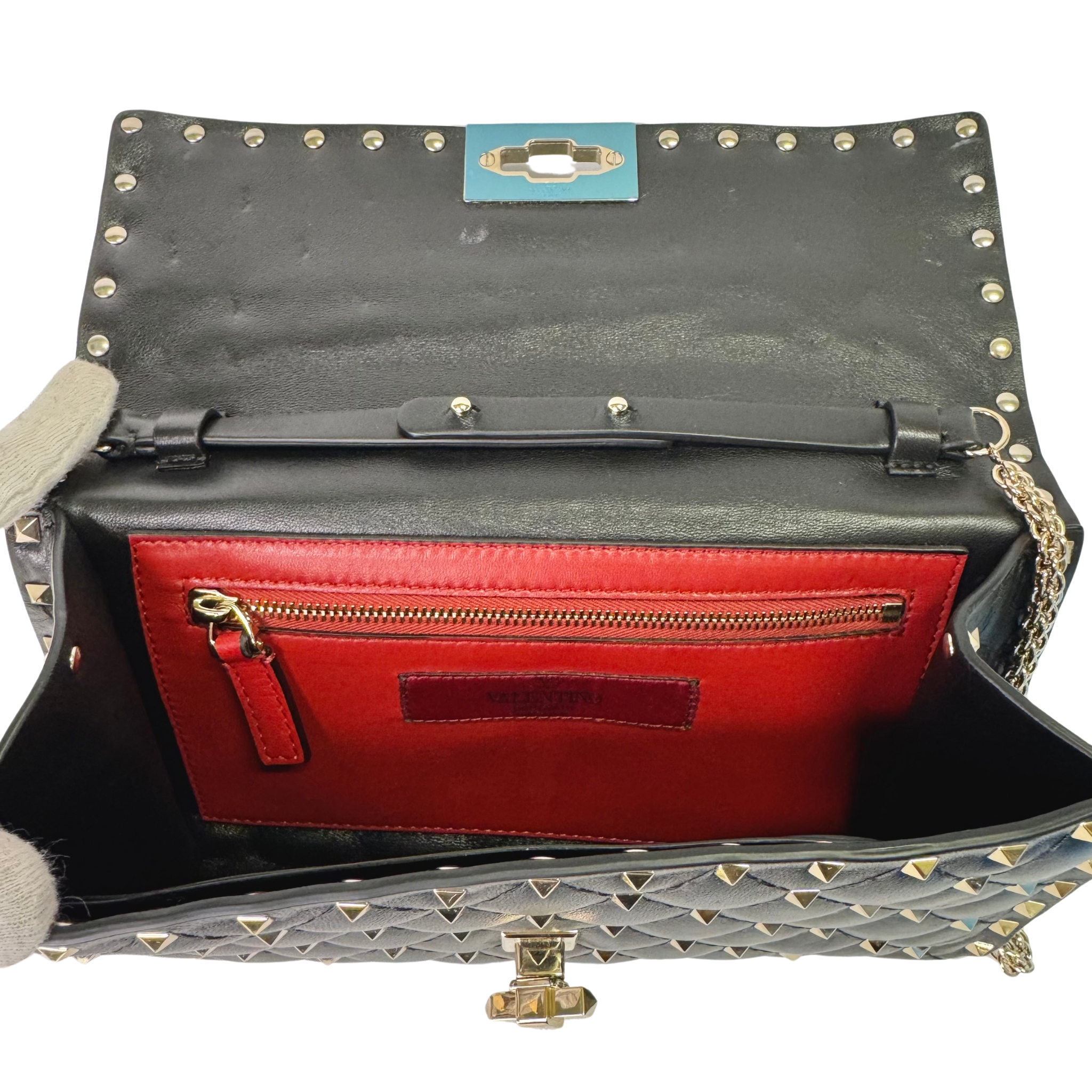 Valentino Garavani Rockstud Spike Bag Black