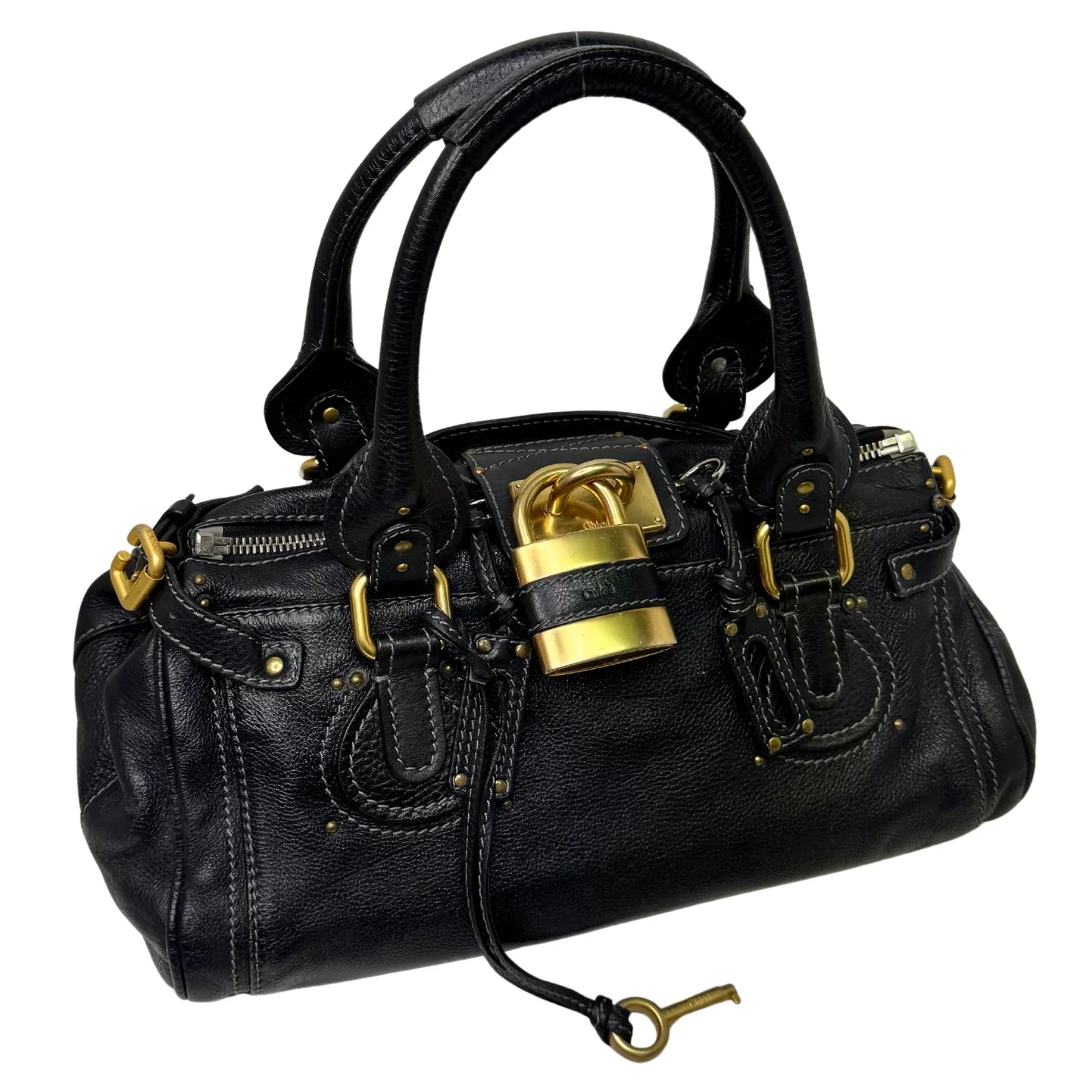 Chloe Paddington Leather Bag Black