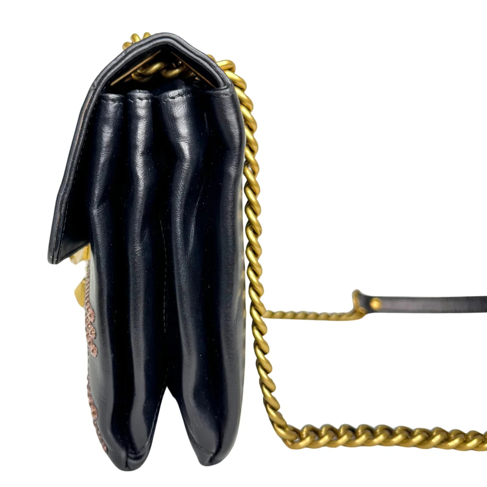 Gucci Osiride Future Embellished Leather Bag Black