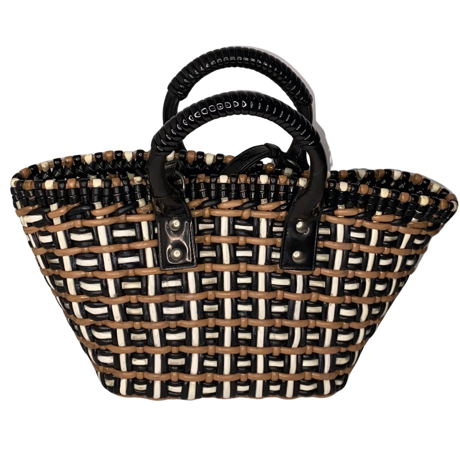 Balenciaga Bistro Panier Vinyl Tote Bag Crossbody Bag