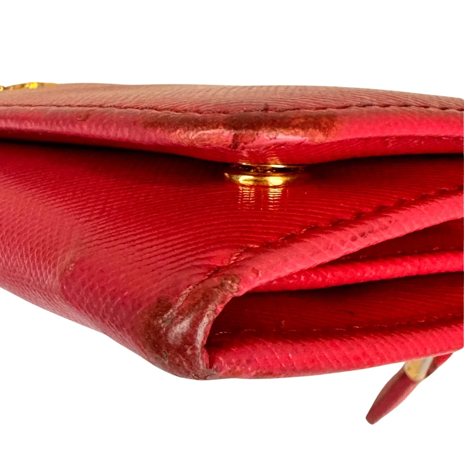 Prada Vitello Daino Continental Flap Wallet in Pink