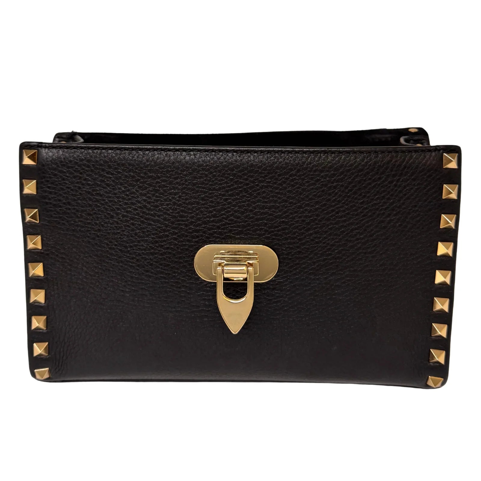 Valentino Garavani Rockstud Flip Lock Crossbody Bag – Black - Lost Designer