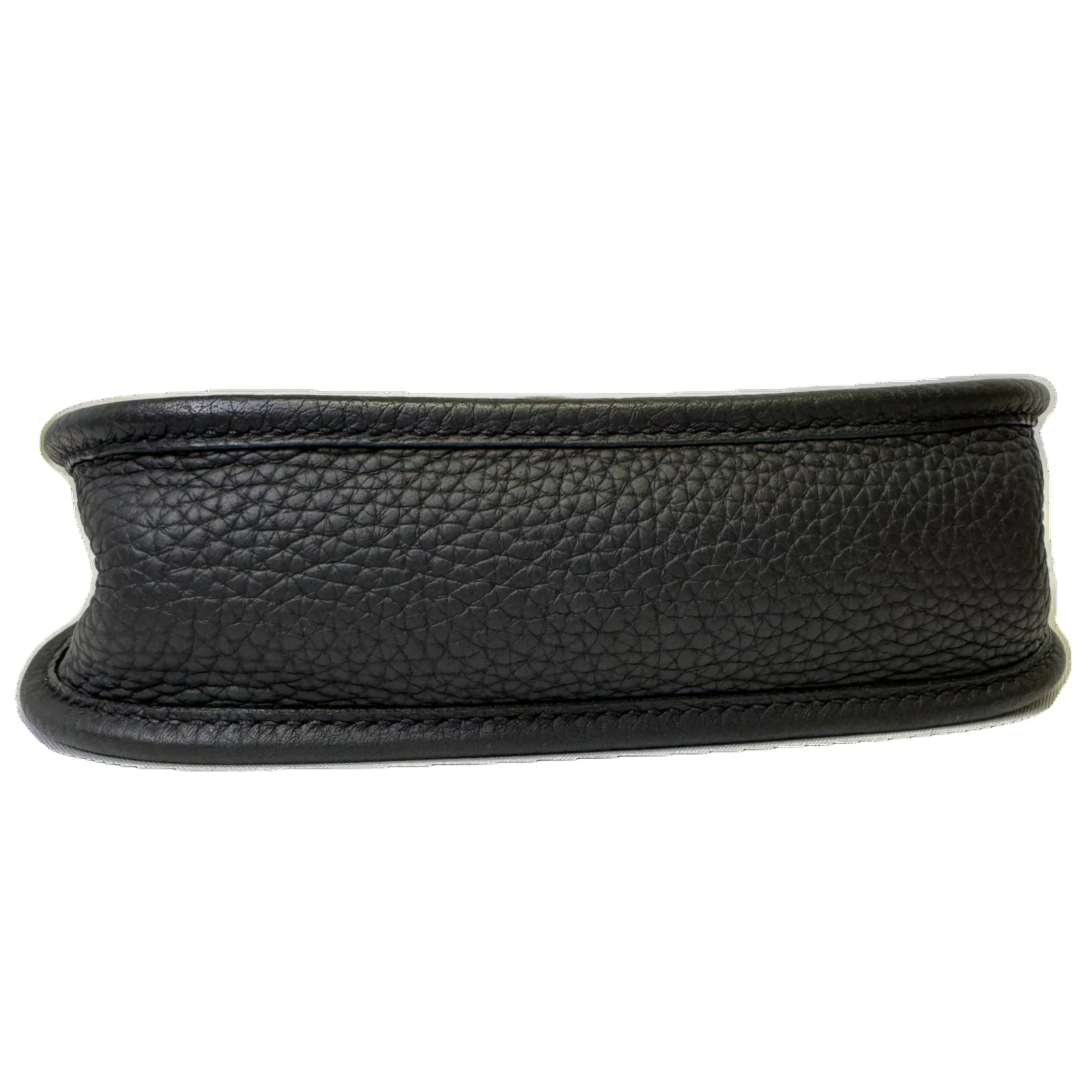 Hermes Evelyn Mini Crossbody Bag Clemence Leather Black - Lost Designer