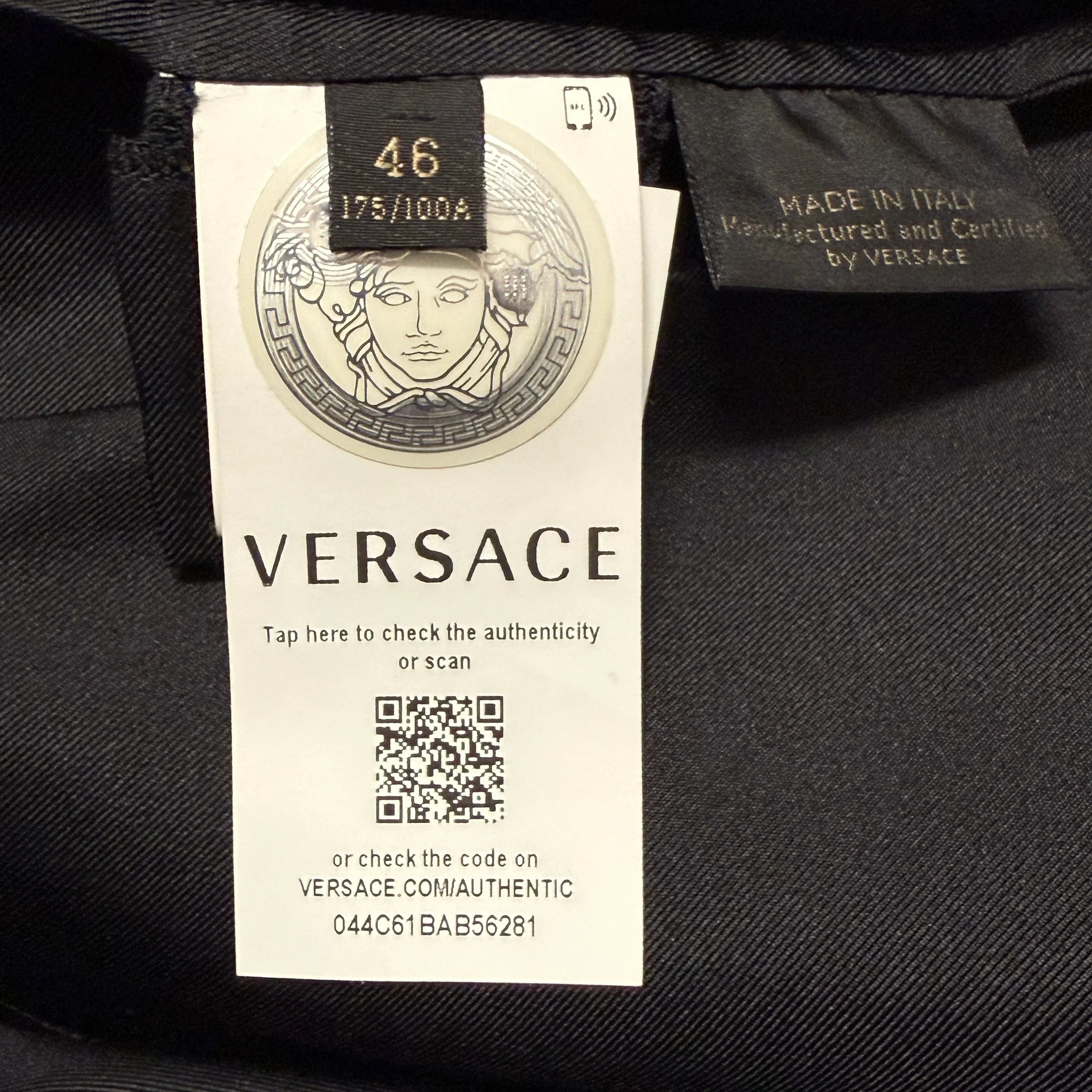 Black/Gold versace Dress, 46