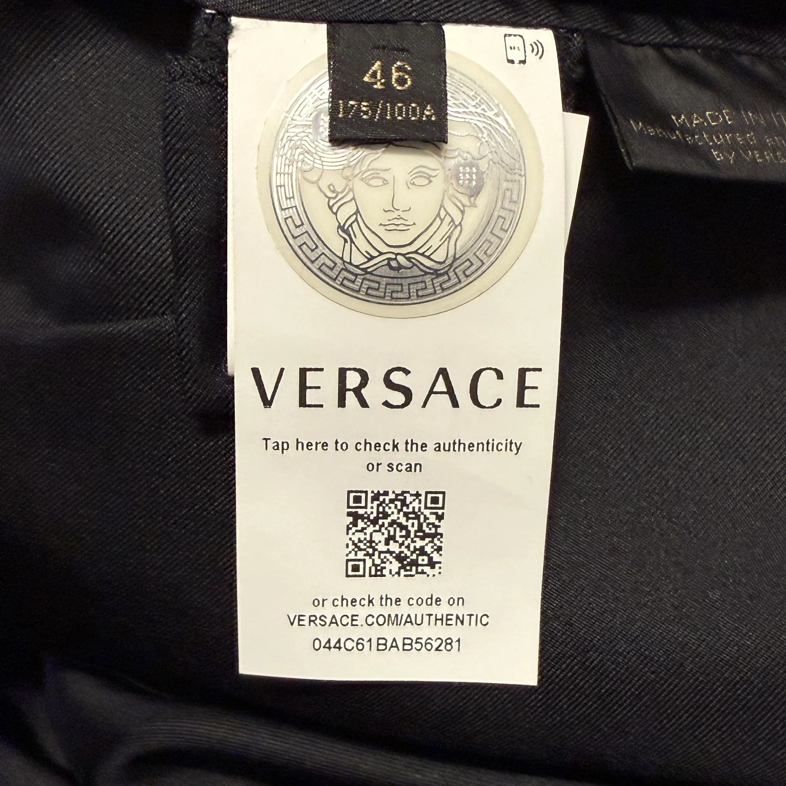 Black/Gold versace Dress, 46
