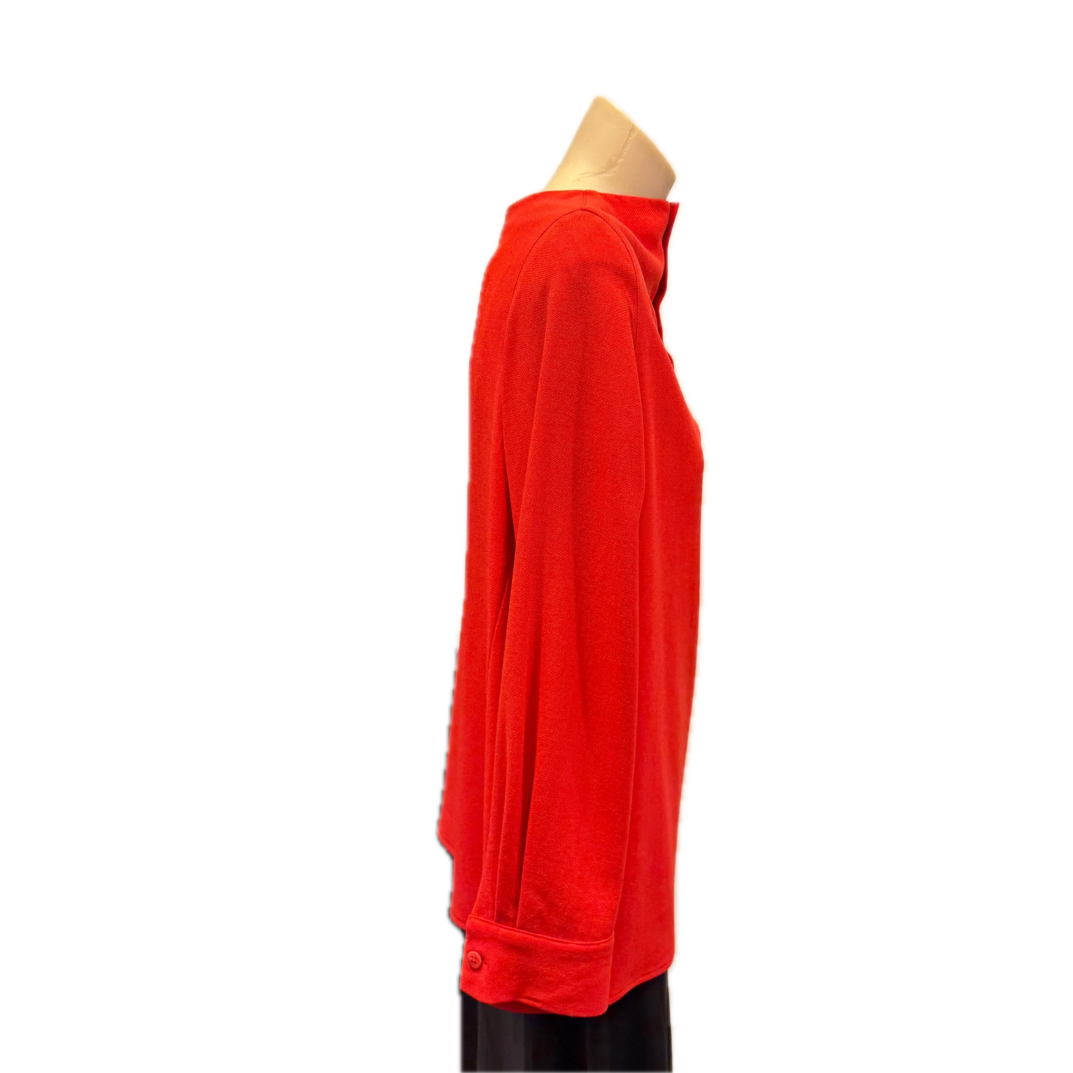 Giorgio Armani Red Long-Sleeve Boat Neck Top Size 40