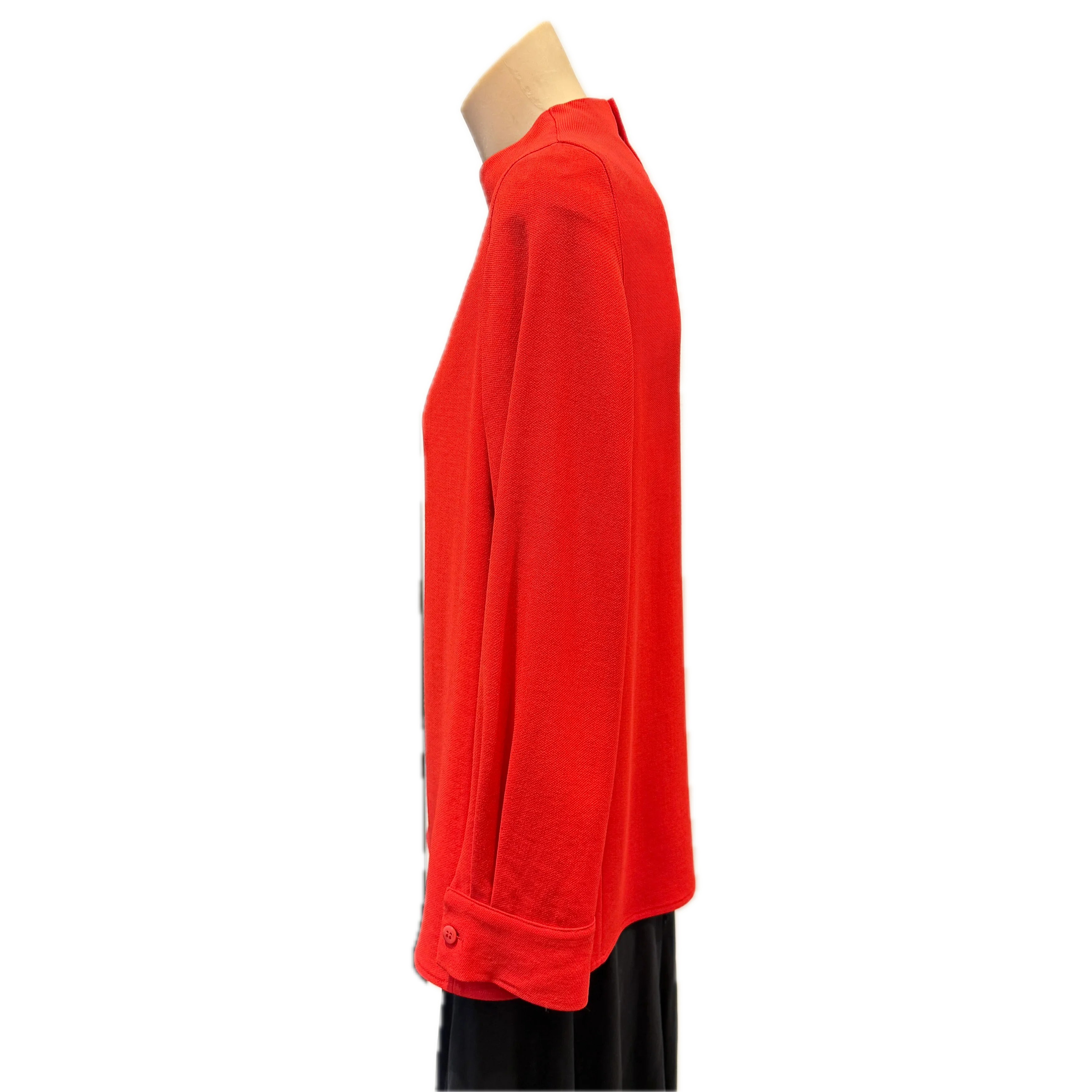 Giorgio Armani Red Long-Sleeve Boat Neck Top Size 40