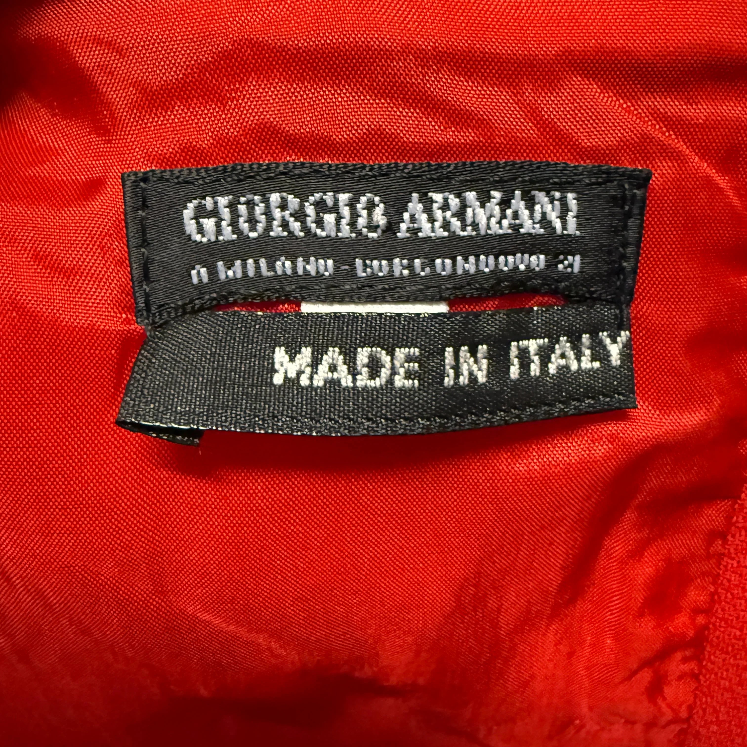 Giorgio Armani Red Long-Sleeve Boat Neck Top Size 40