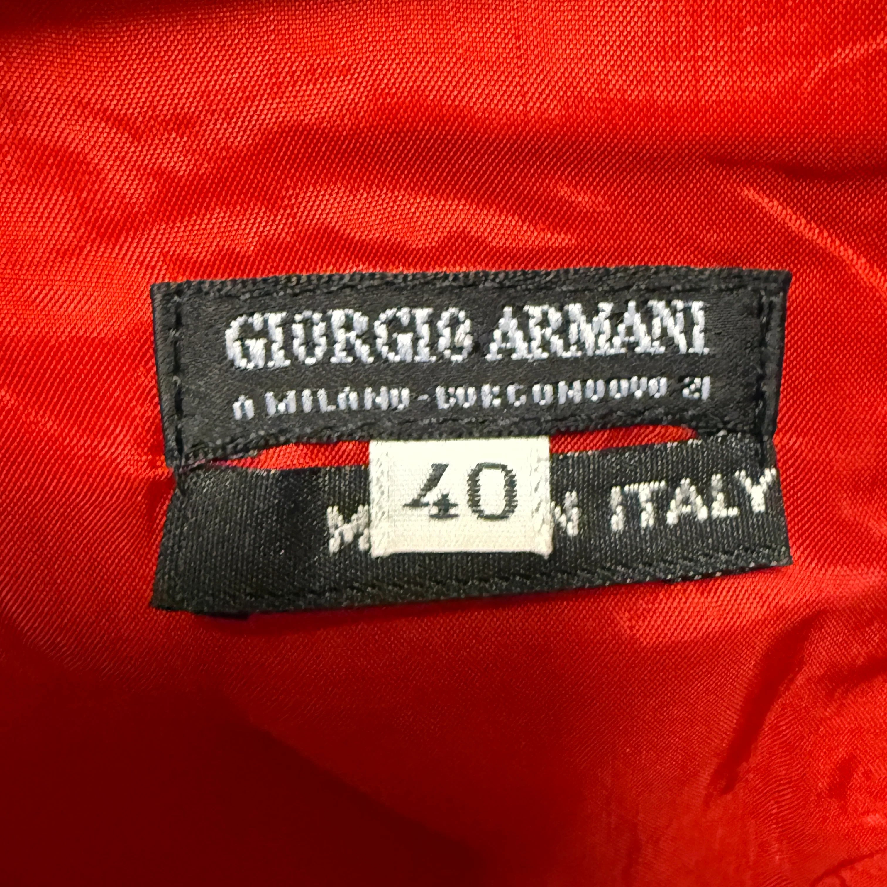 Giorgio Armani Red Long-Sleeve Boat Neck Top Size 40