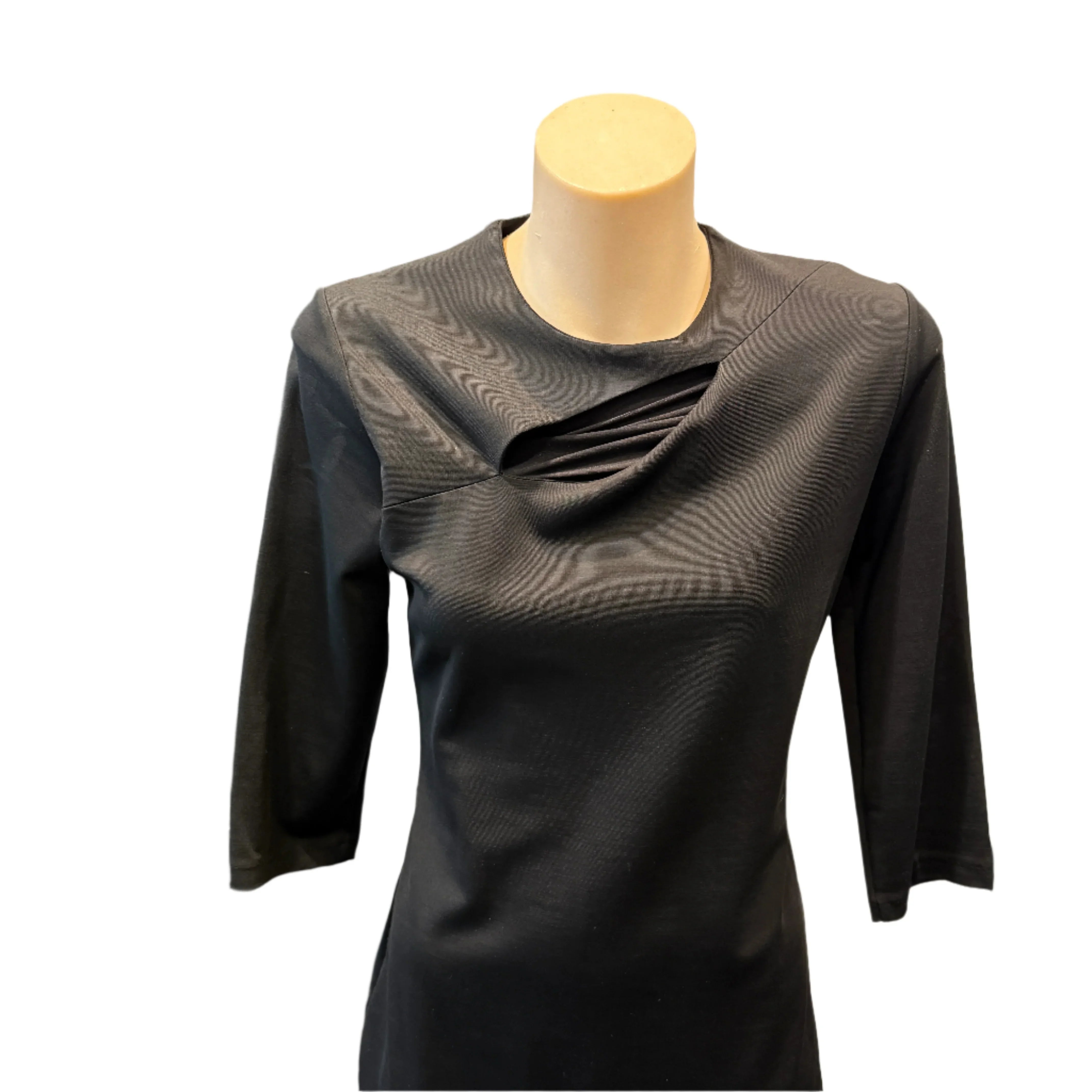 Versace Black Cutout Detail Sheath Midi Dress size 40