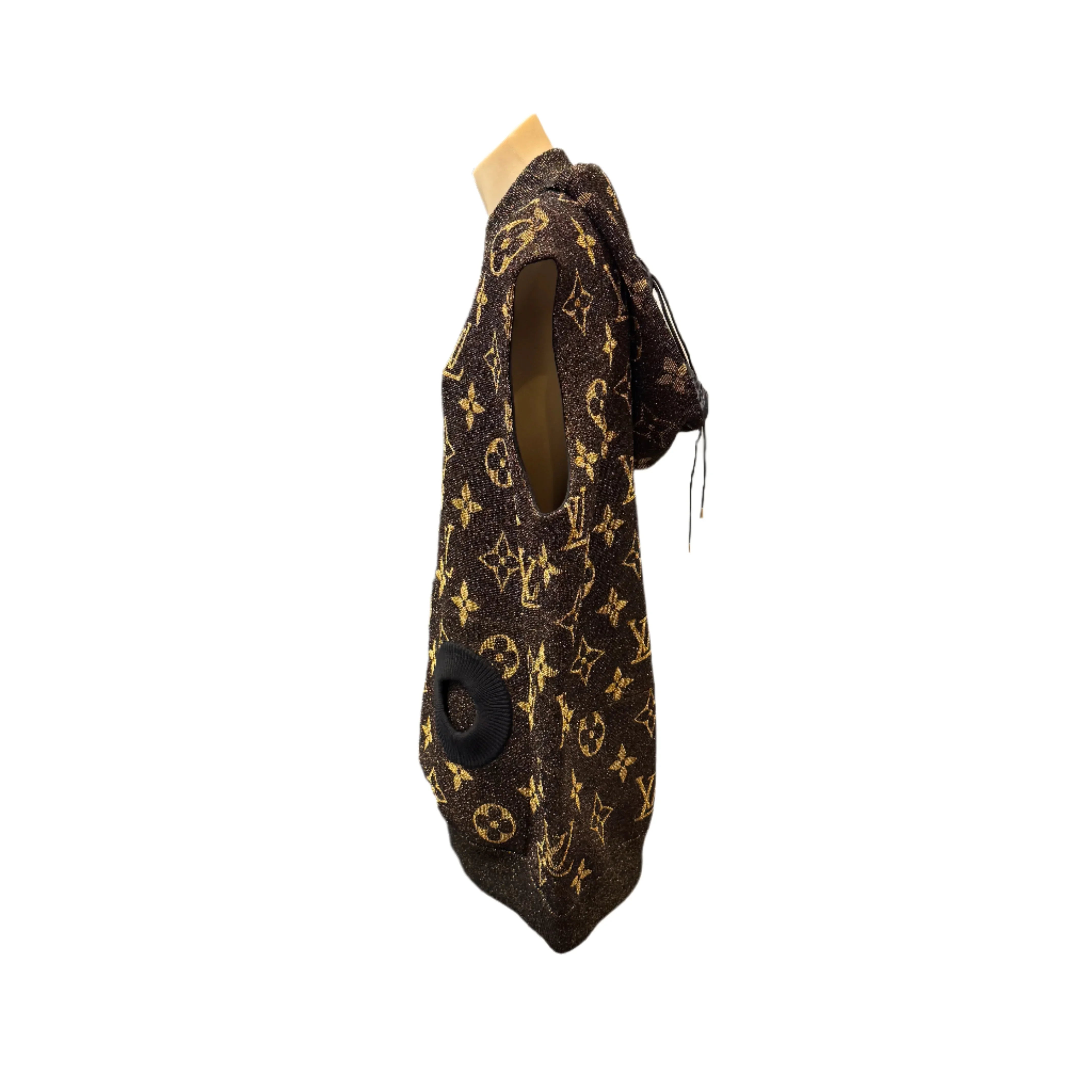 Louis Vuitton Monogram Lurex Hooded Vest Women's Small