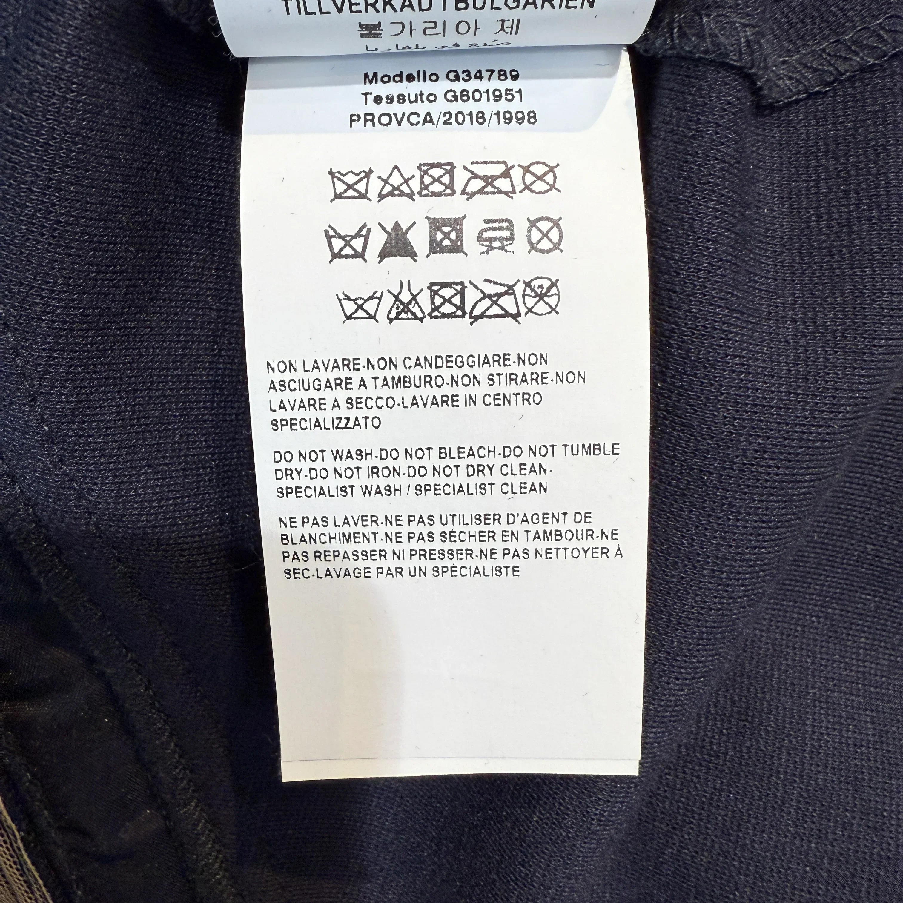 Versace Navy Long Sleeve Fitted Dress with Hardware Detail – Size 44 - Lost Designer