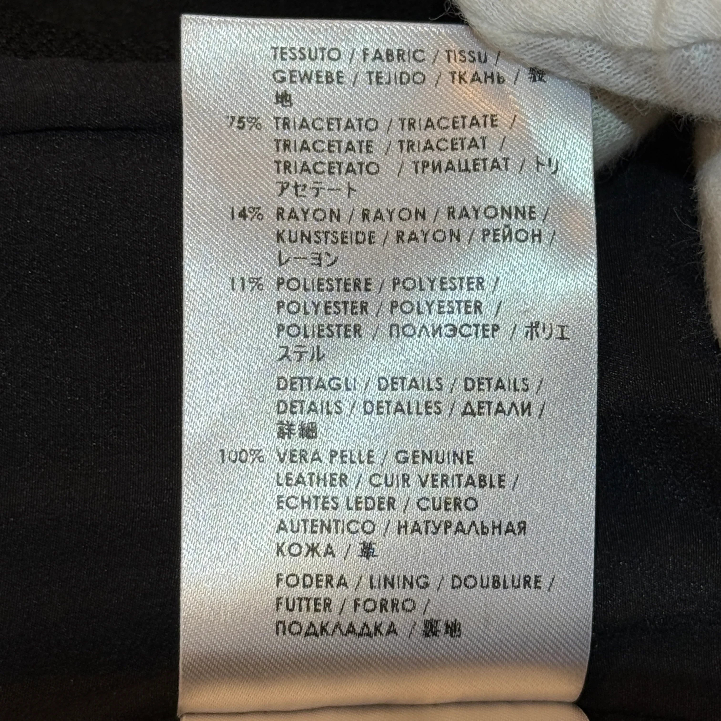 Gucci Elegent Short Dress Triacetate Leather Dress Black 40 - Lost Designer