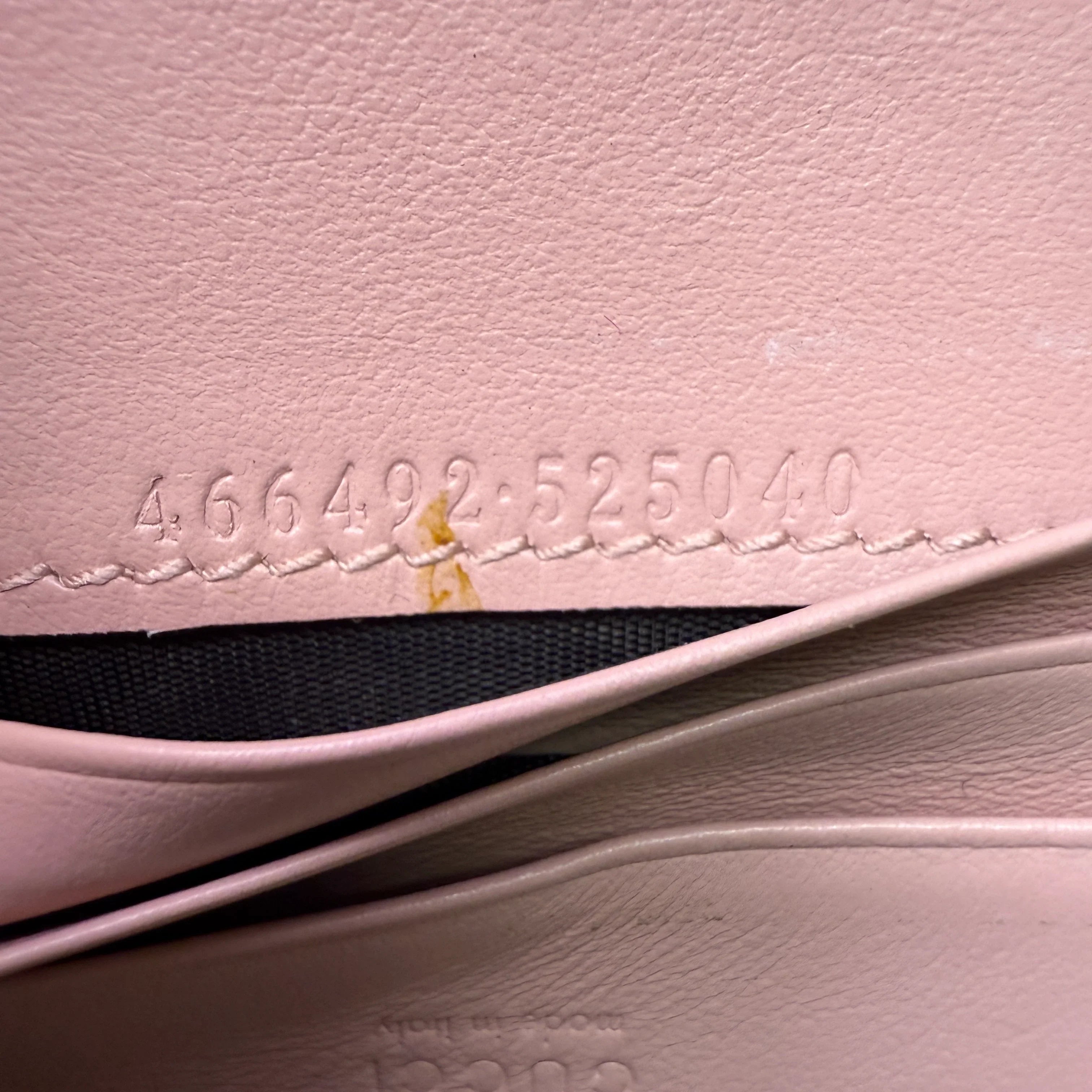 Gucci GG Small Marmont Wallet Leather Pink - Lost Designer