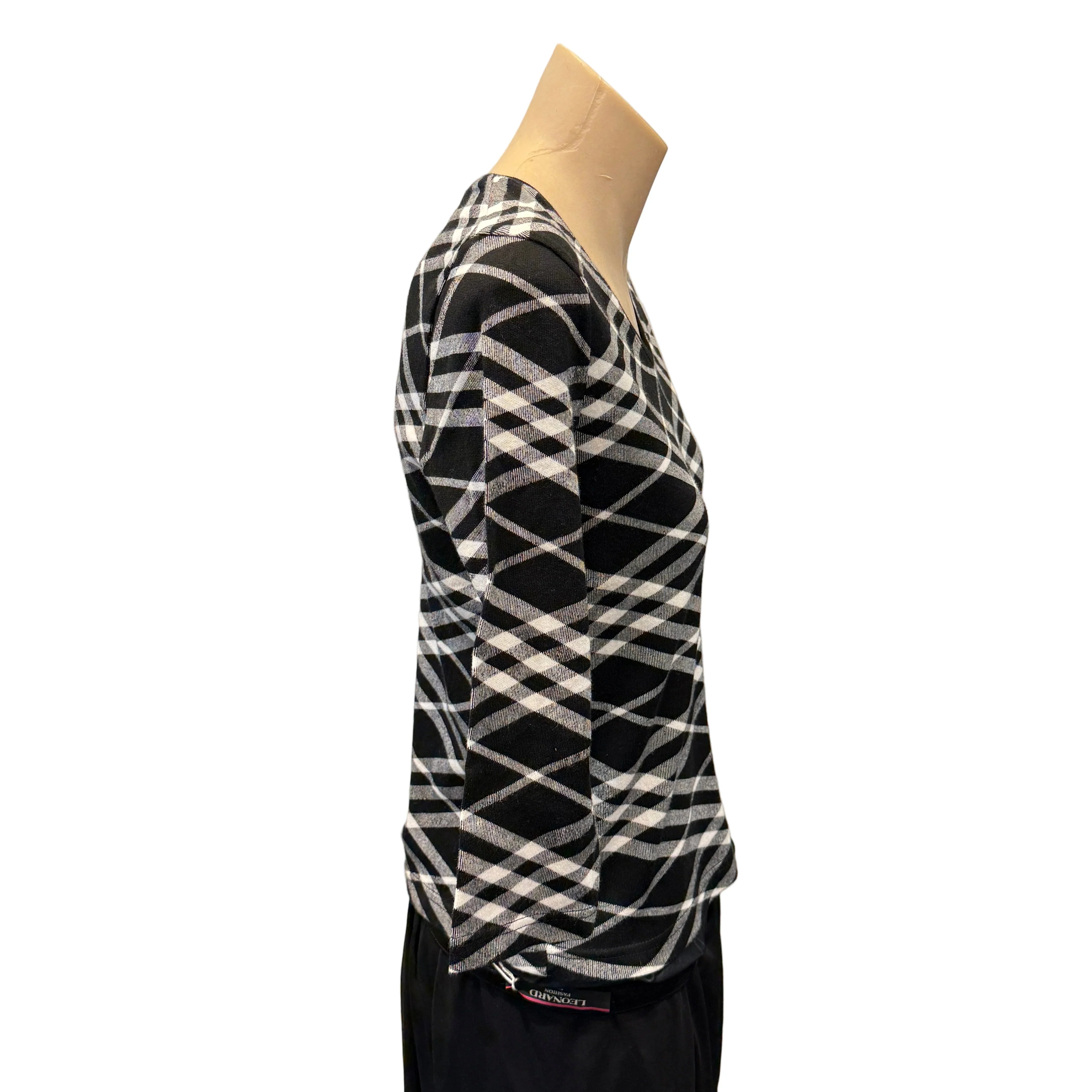 Burberry Elbow Sleeve Striped Sweater Black 38 - Lost Designer