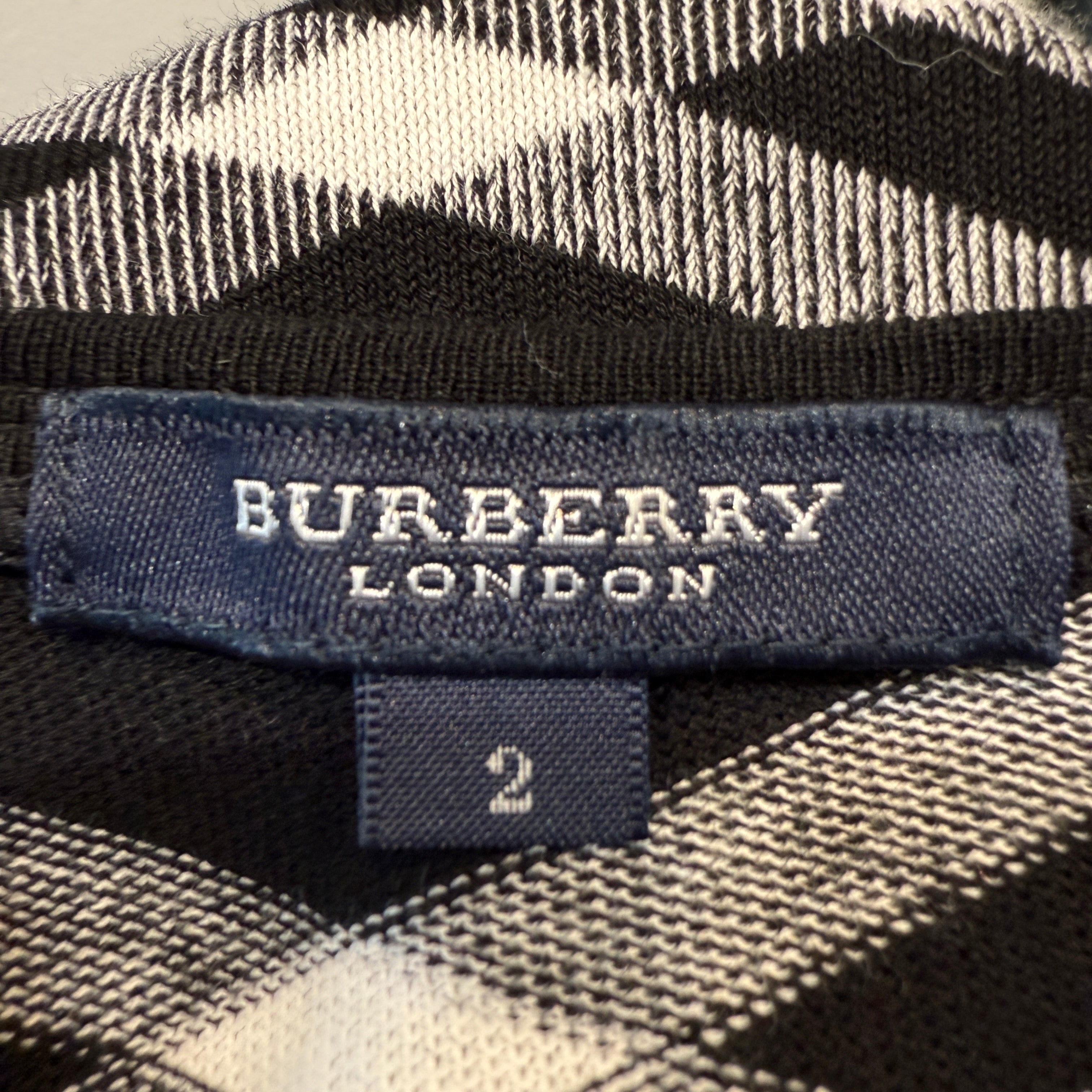 Burberry Elbow Sleeve Striped Sweater Black 38