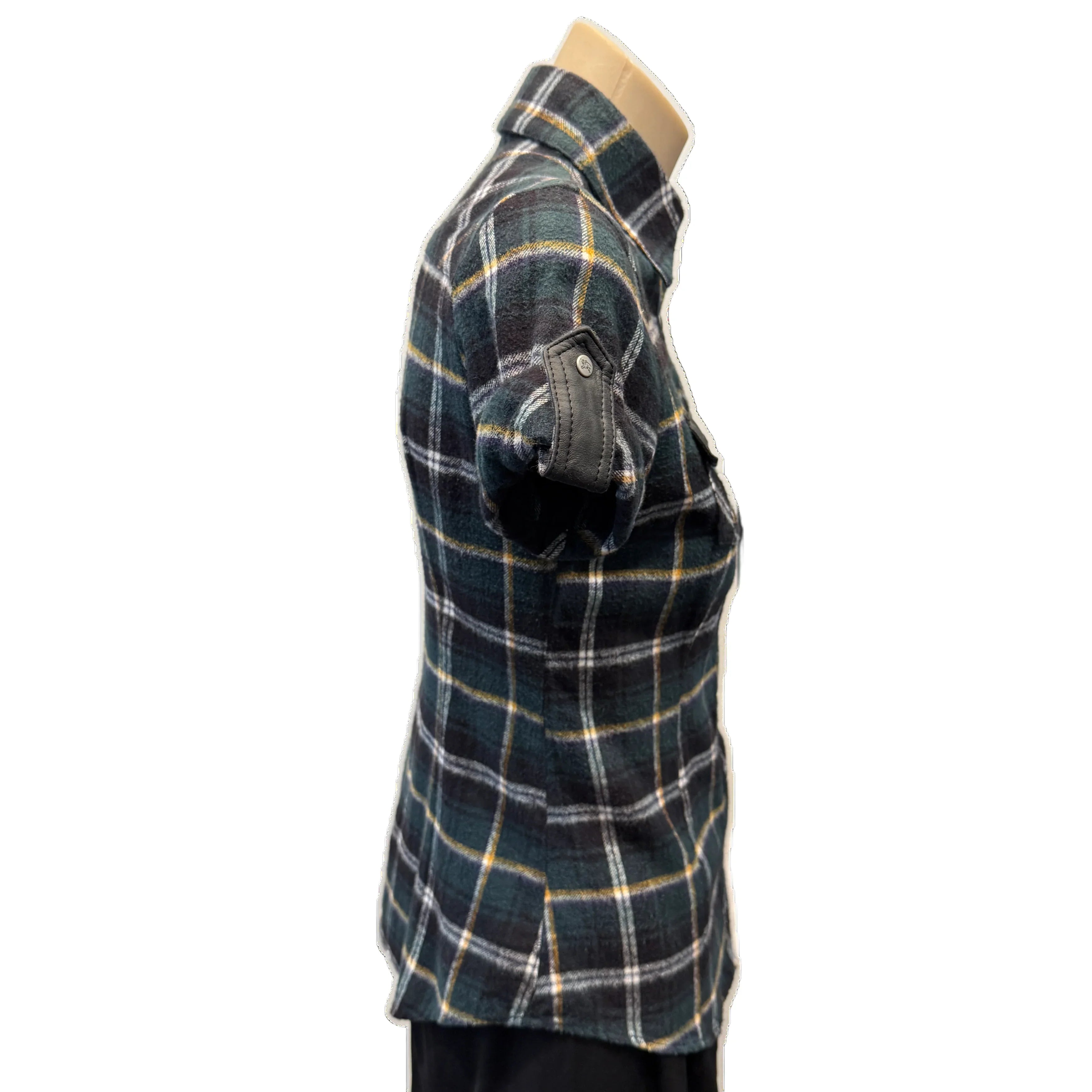 Burberry Blue Label Short Sleeve Shirt 36 Black/Green - Lost Designer