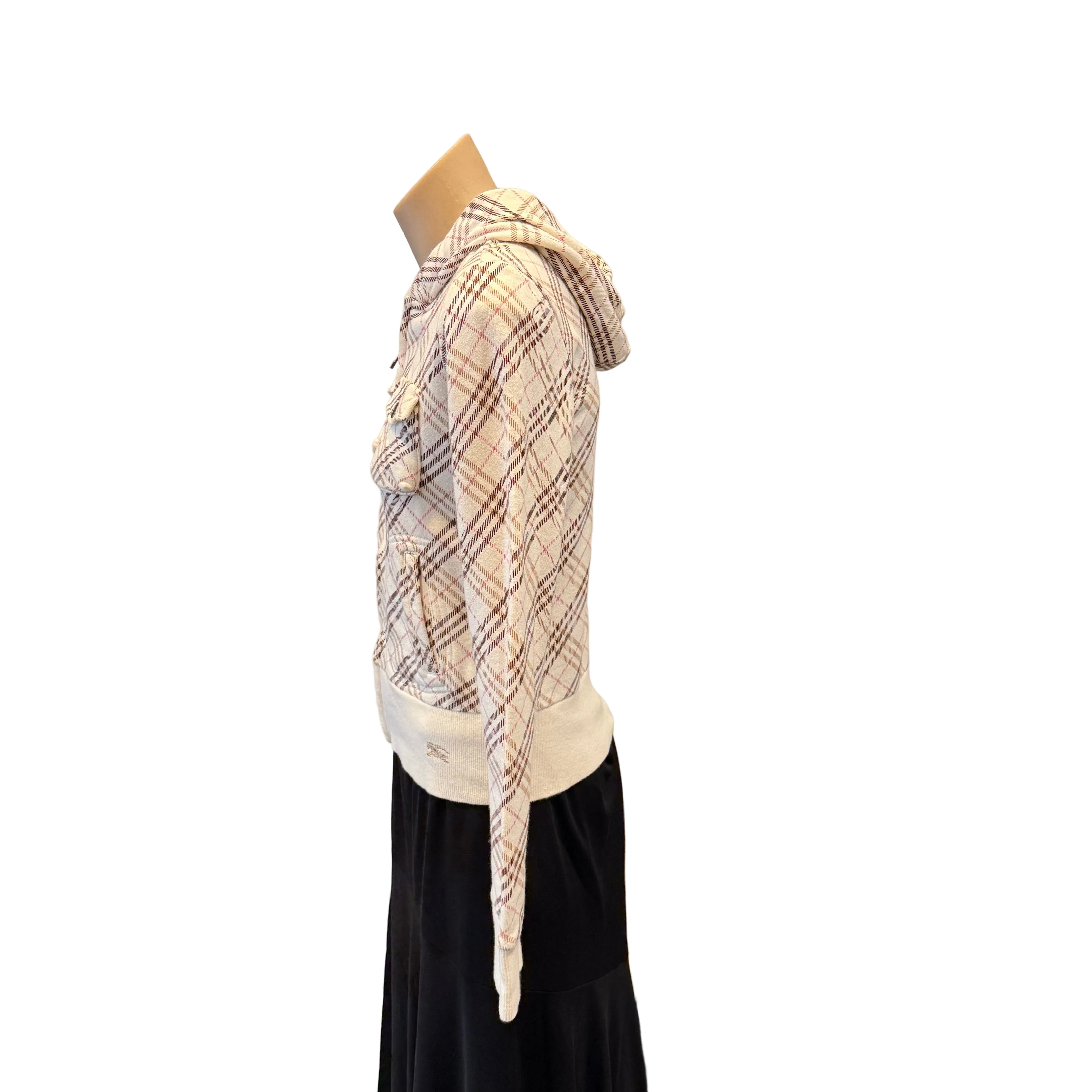 Burberry Blue Label Jacket Hoodie 38 White - Lost Designer