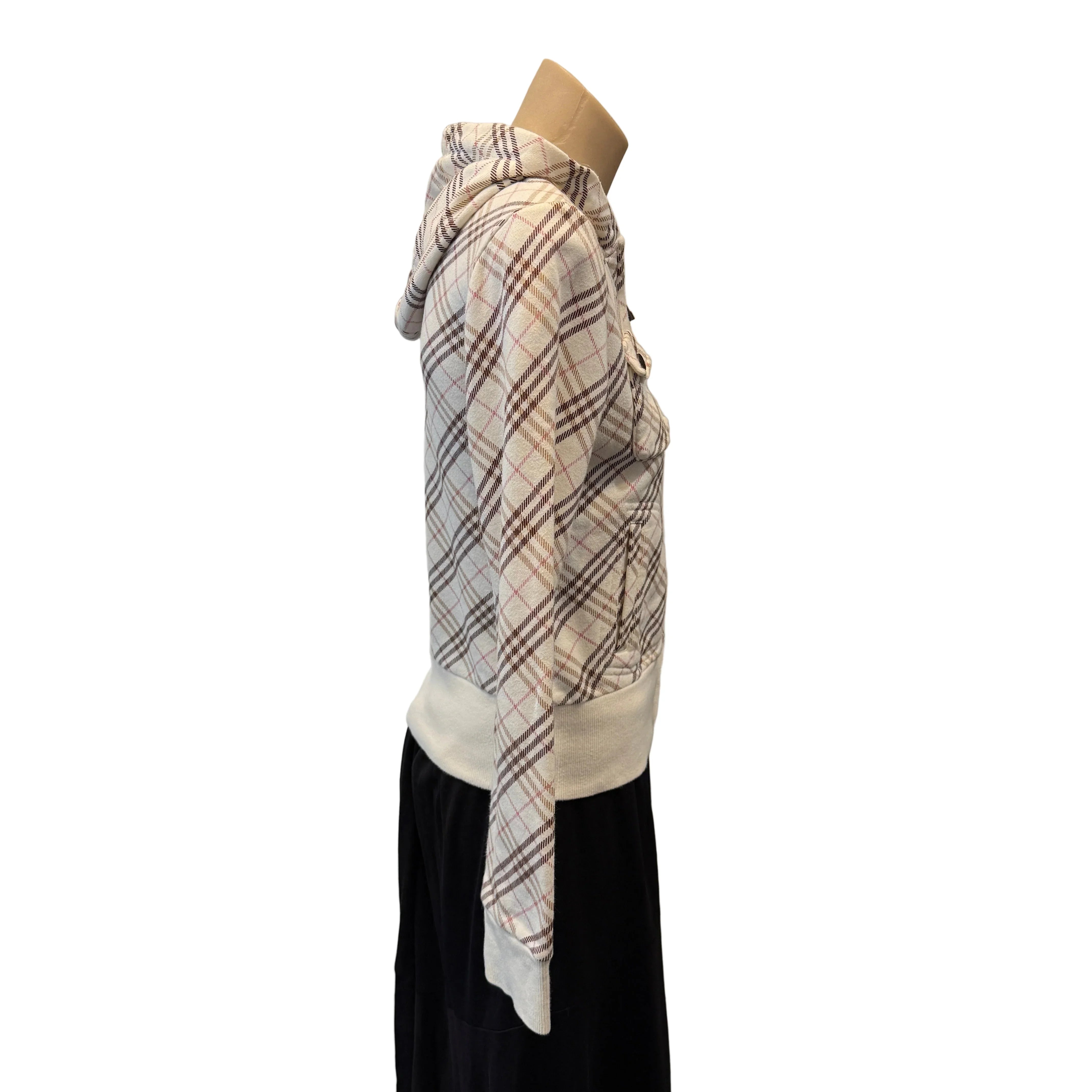 Burberry Blue Label Jacket Hoodie 38 White - Lost Designer