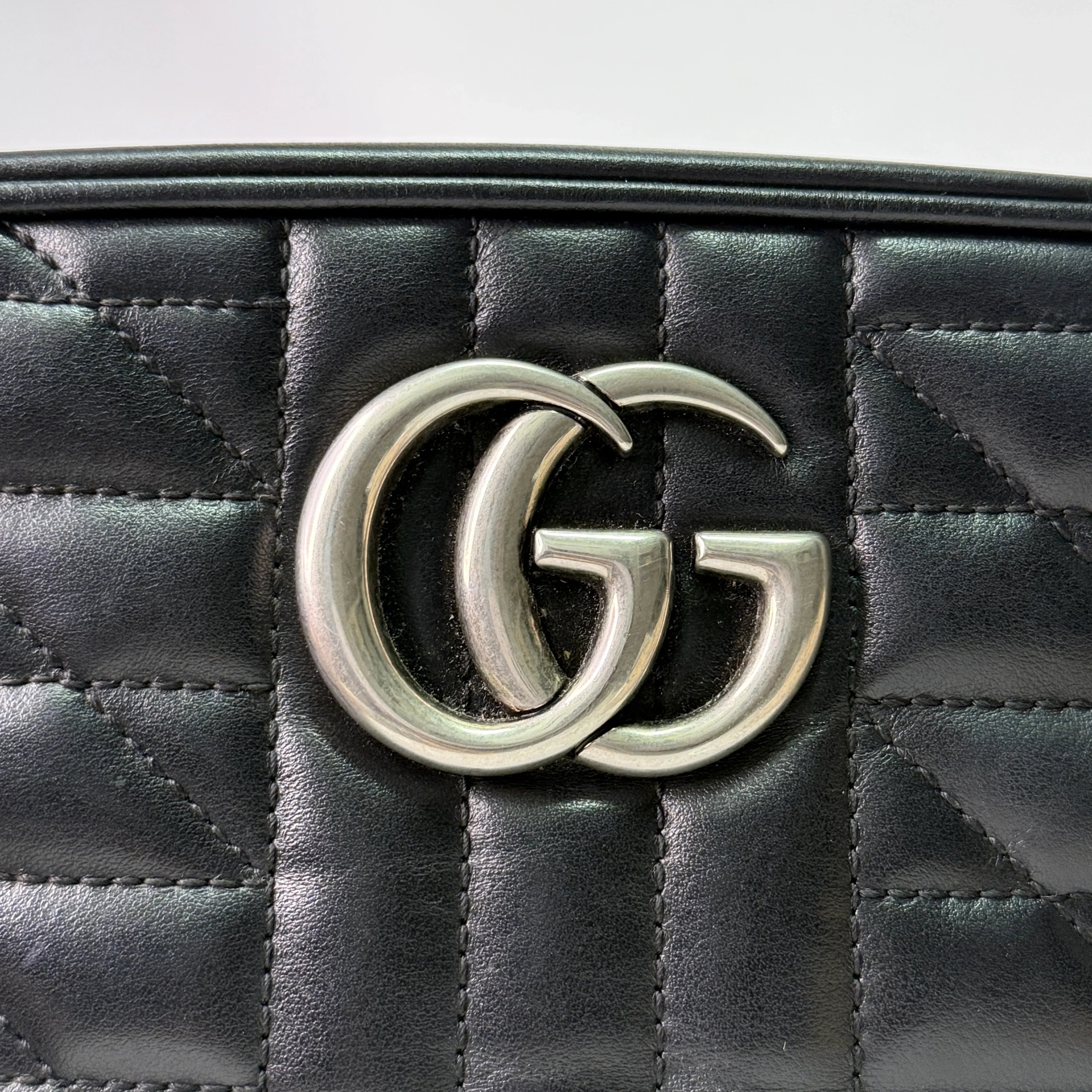 Gucci Marmont Small Shoulder Bag Leather Black - Lost Designer