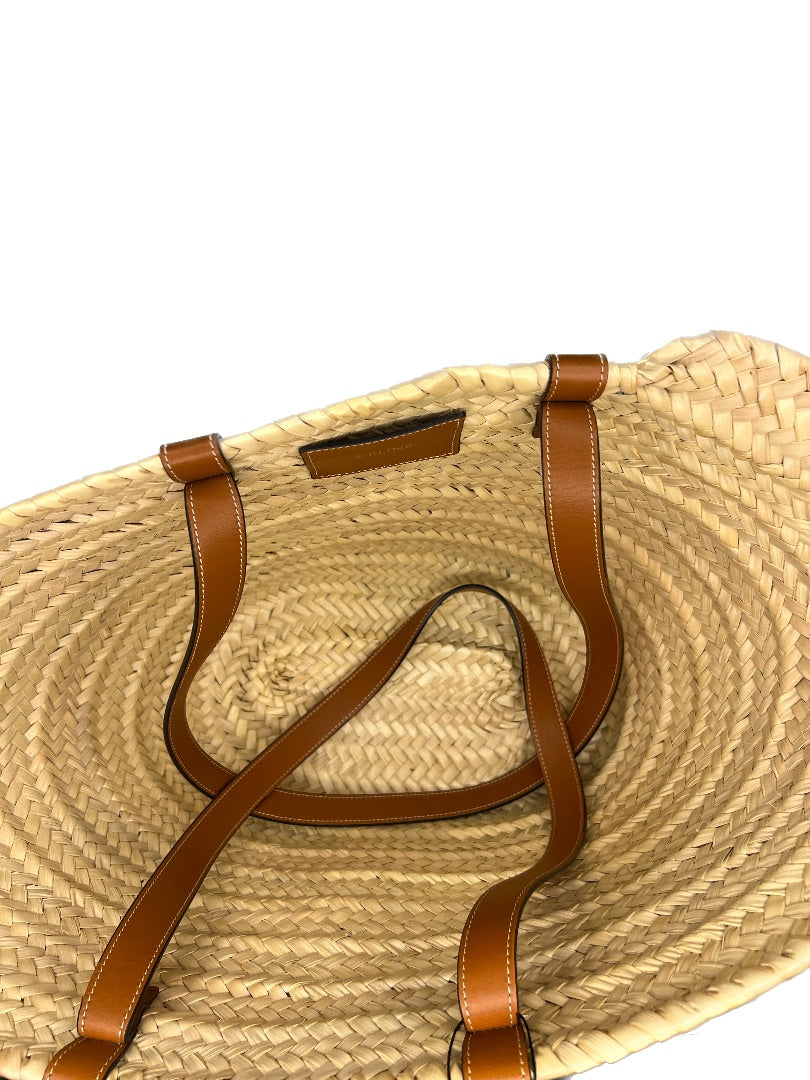 Celine Medium Triomphe Panier Tote – Palm Leaves Calfskin