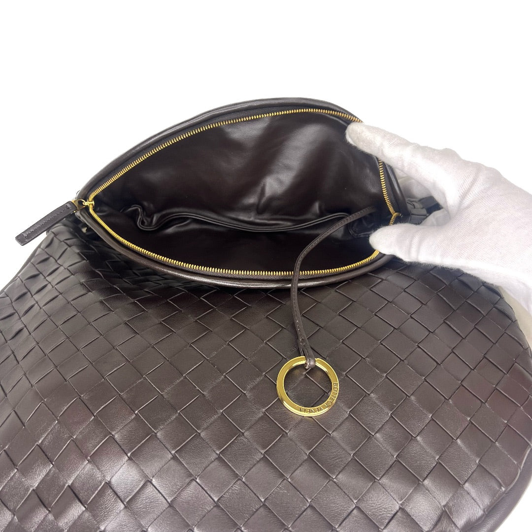 Bottega Veneta Gemelli Large Shoulder Bag – Intrecciato Dark Brown