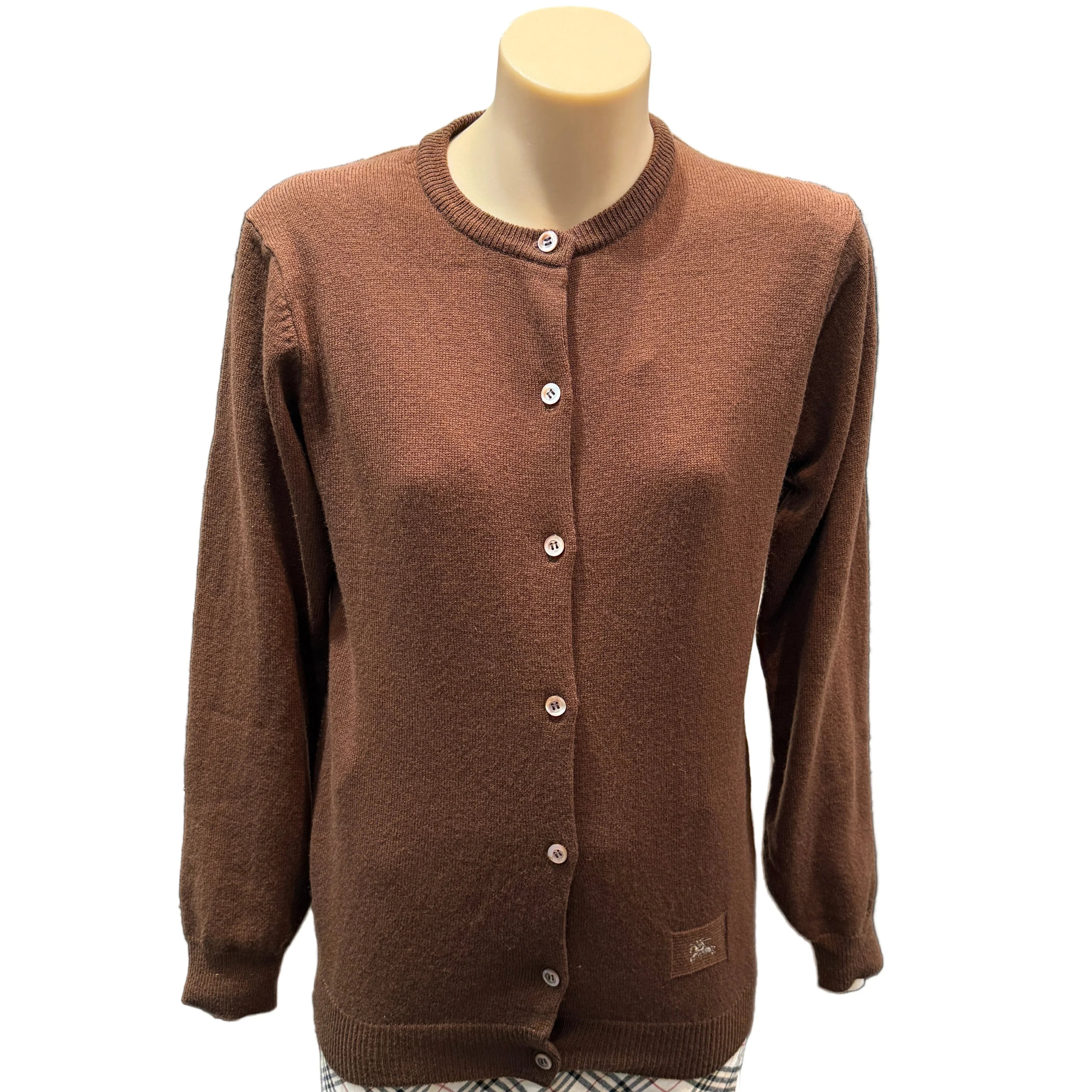 Burberry Cardigan Wool Brown - Lost Designer
