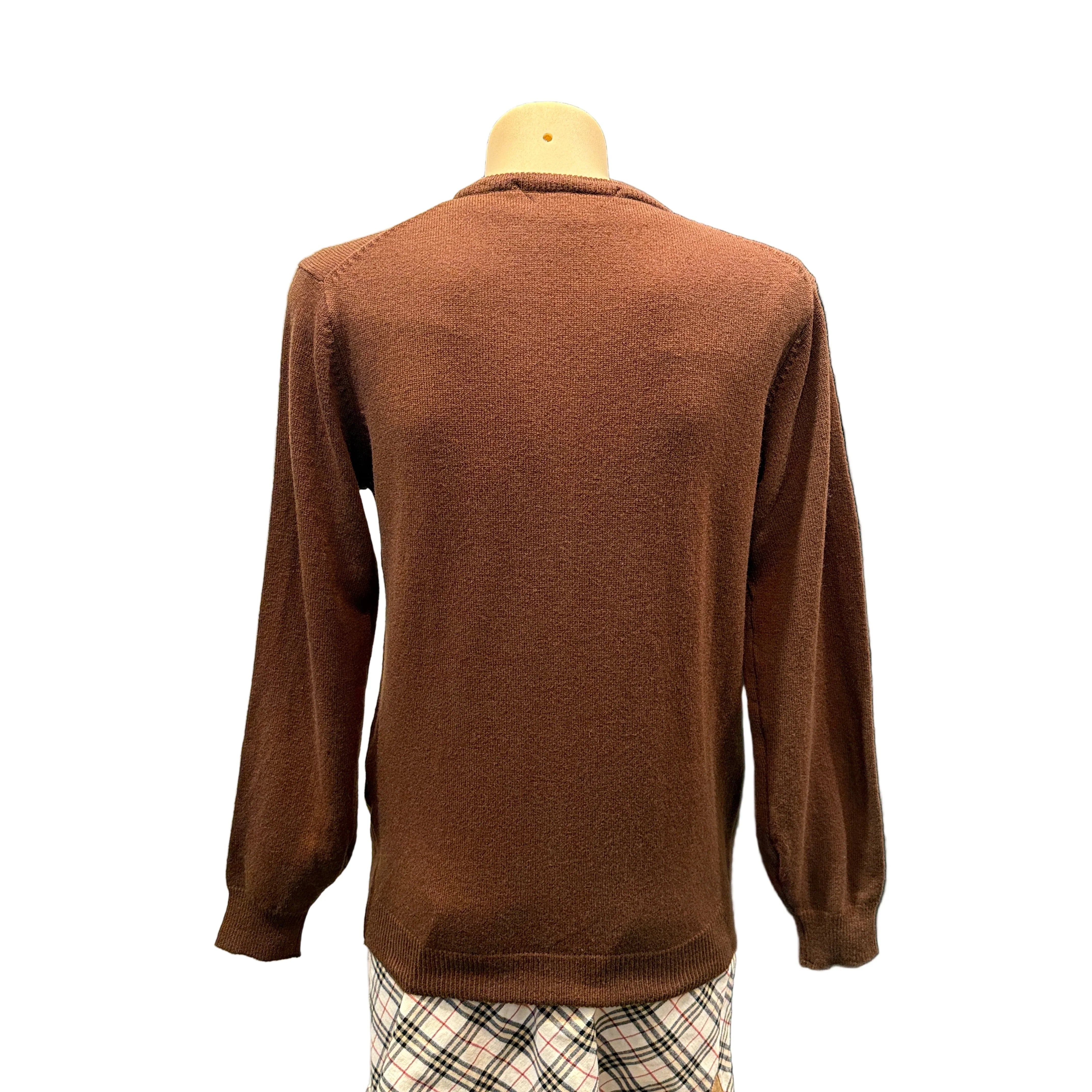 Burberry Cardigan Wool Brown - Lost Designer