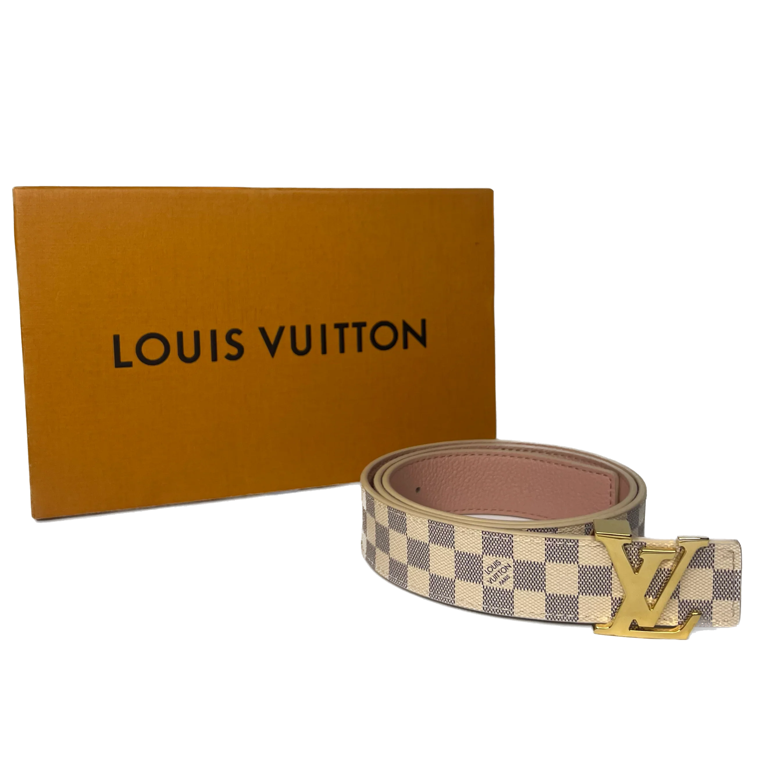 Louis Vuitton Damier Azur LV Initiales 30mm Reversible Belt