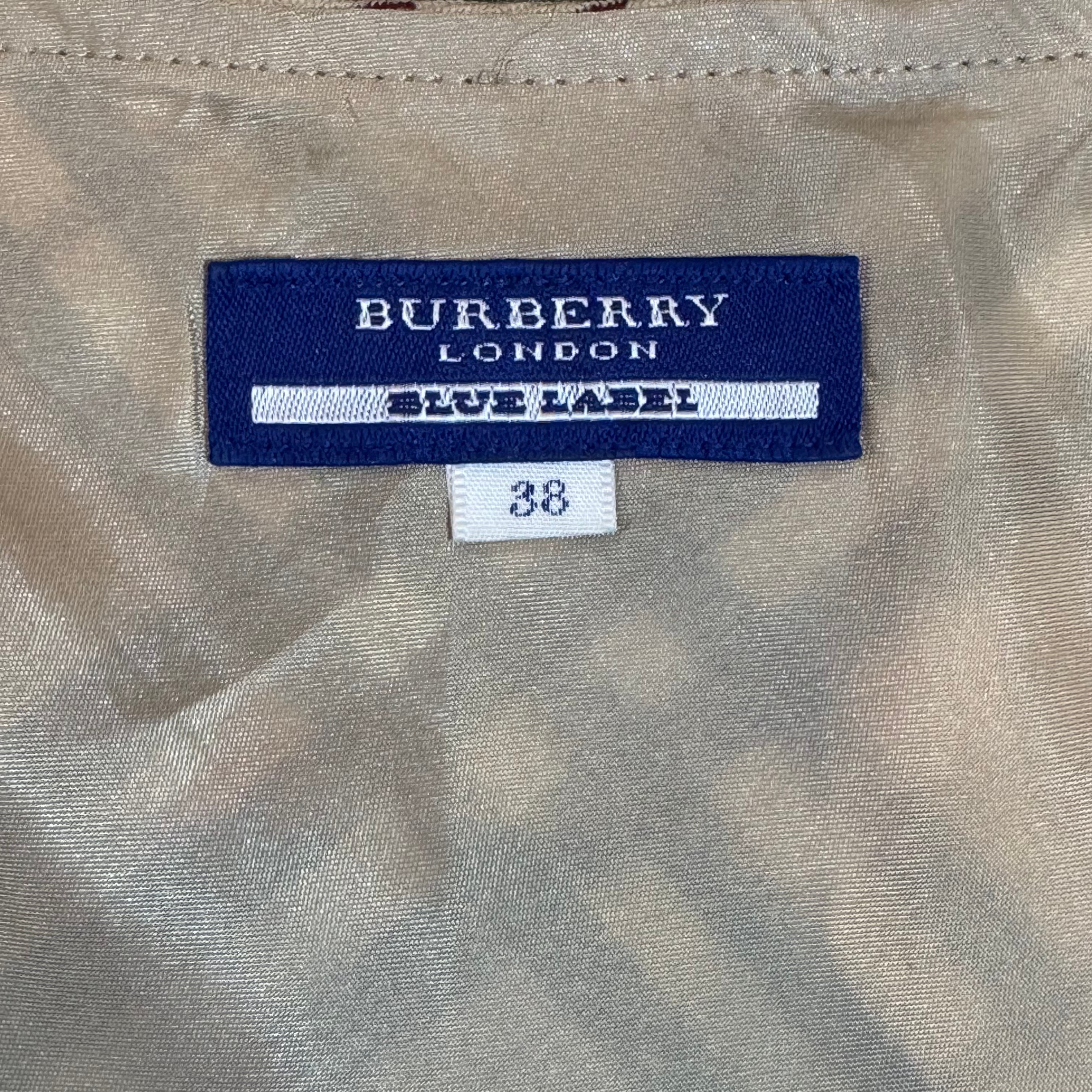 Beige Burberry sleeveless check dress size 38