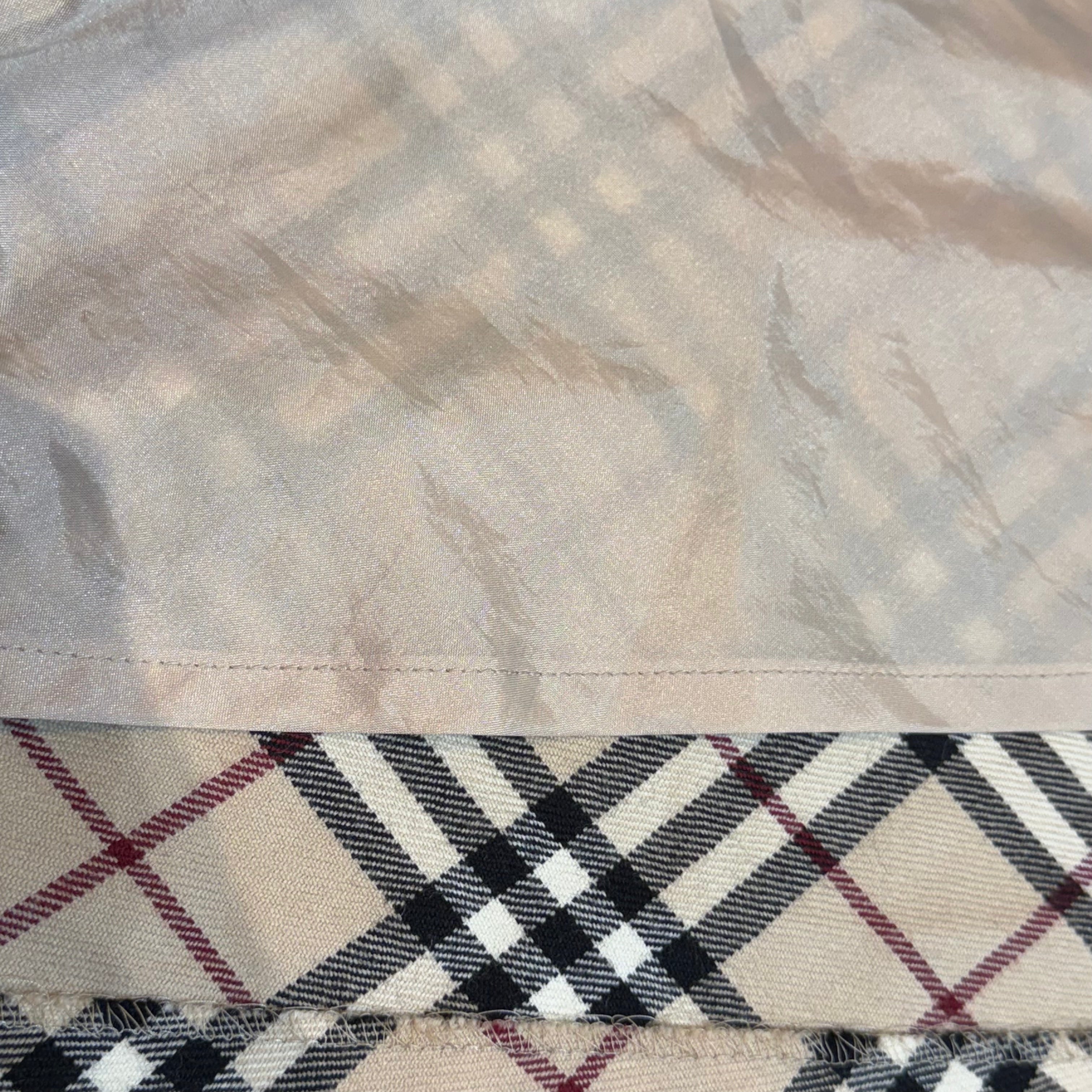 Beige Burberry sleeveless check dress size 38