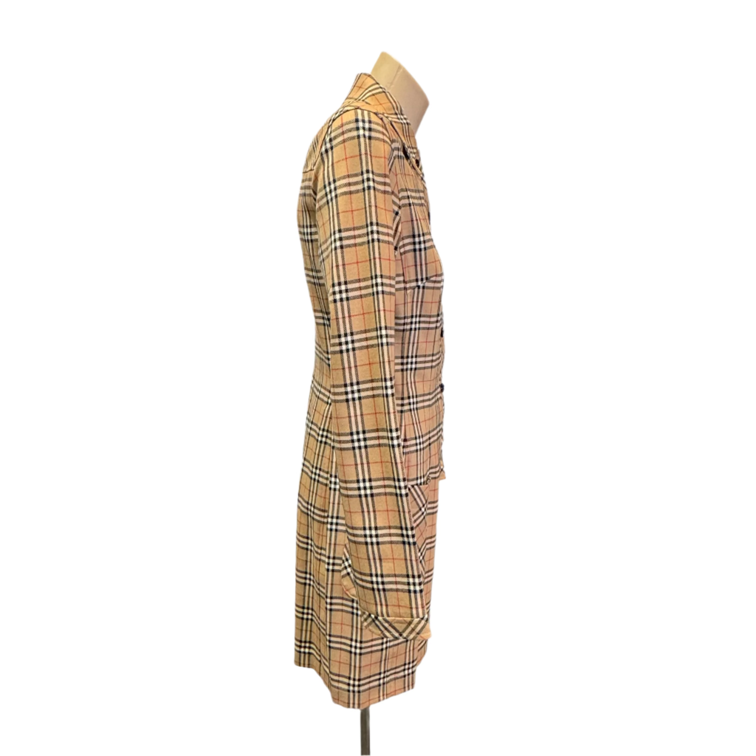 Burberry Check pocket dress long sleeve 38