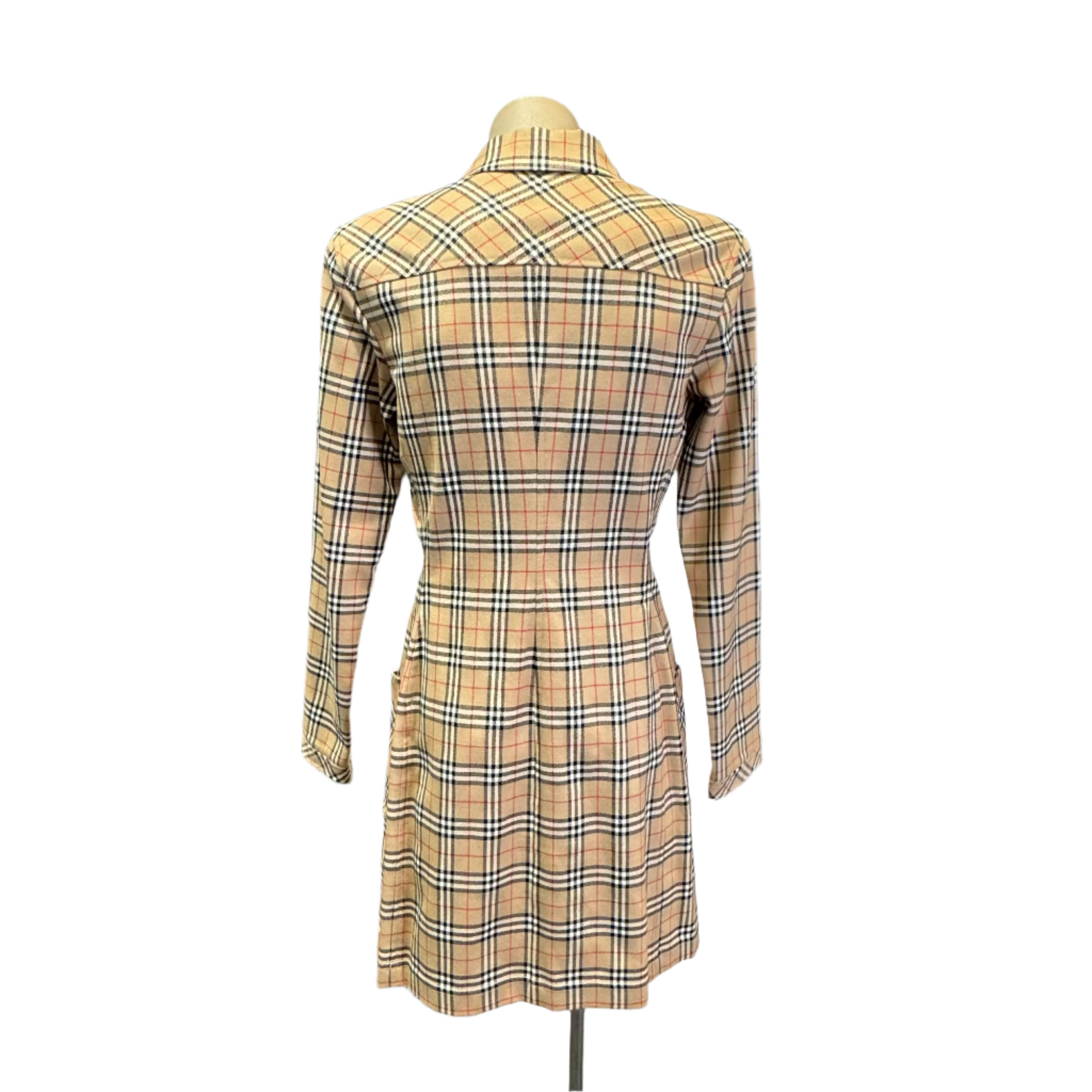 Burberry Check pocket dress long sleeve 38