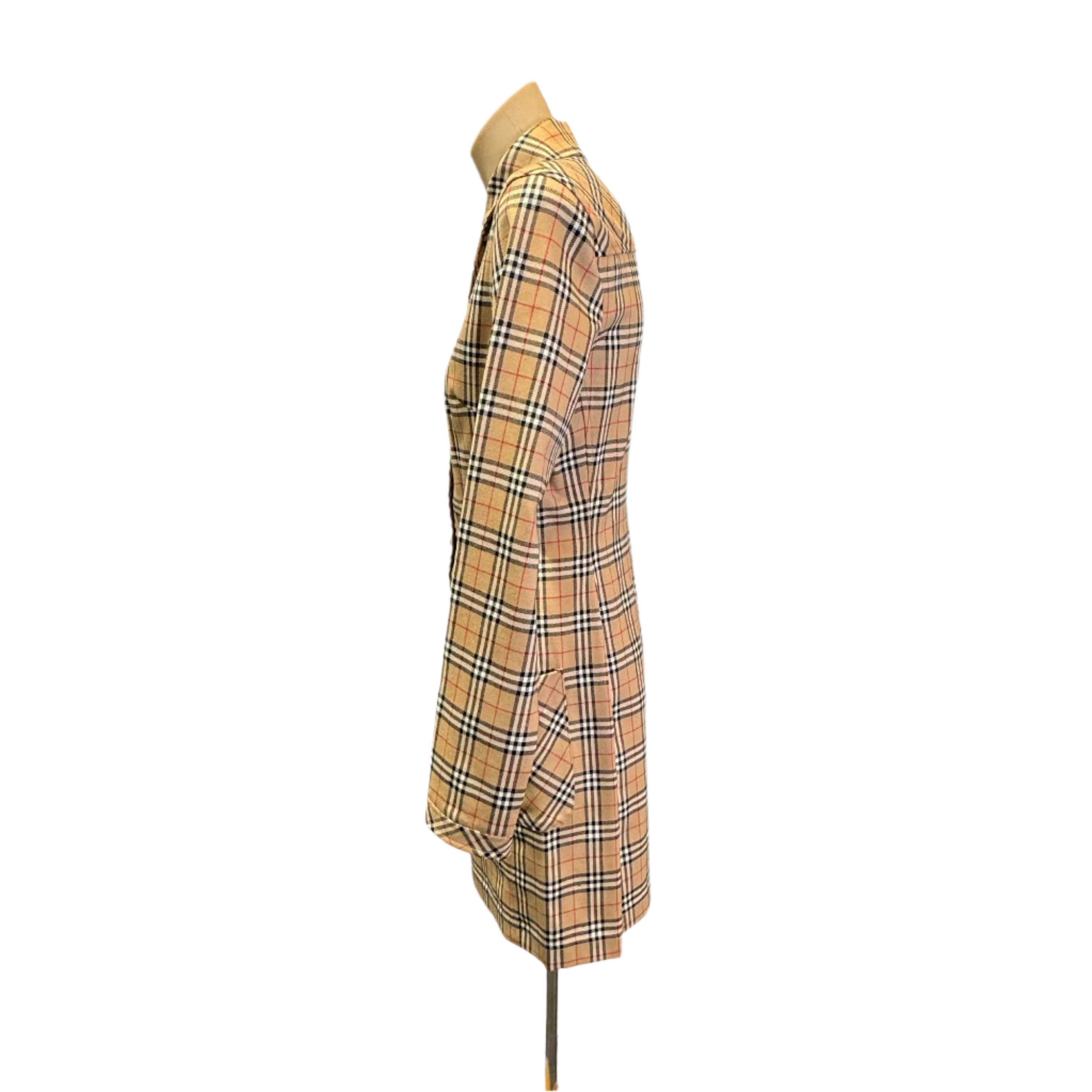 Burberry Check pocket dress long sleeve 38