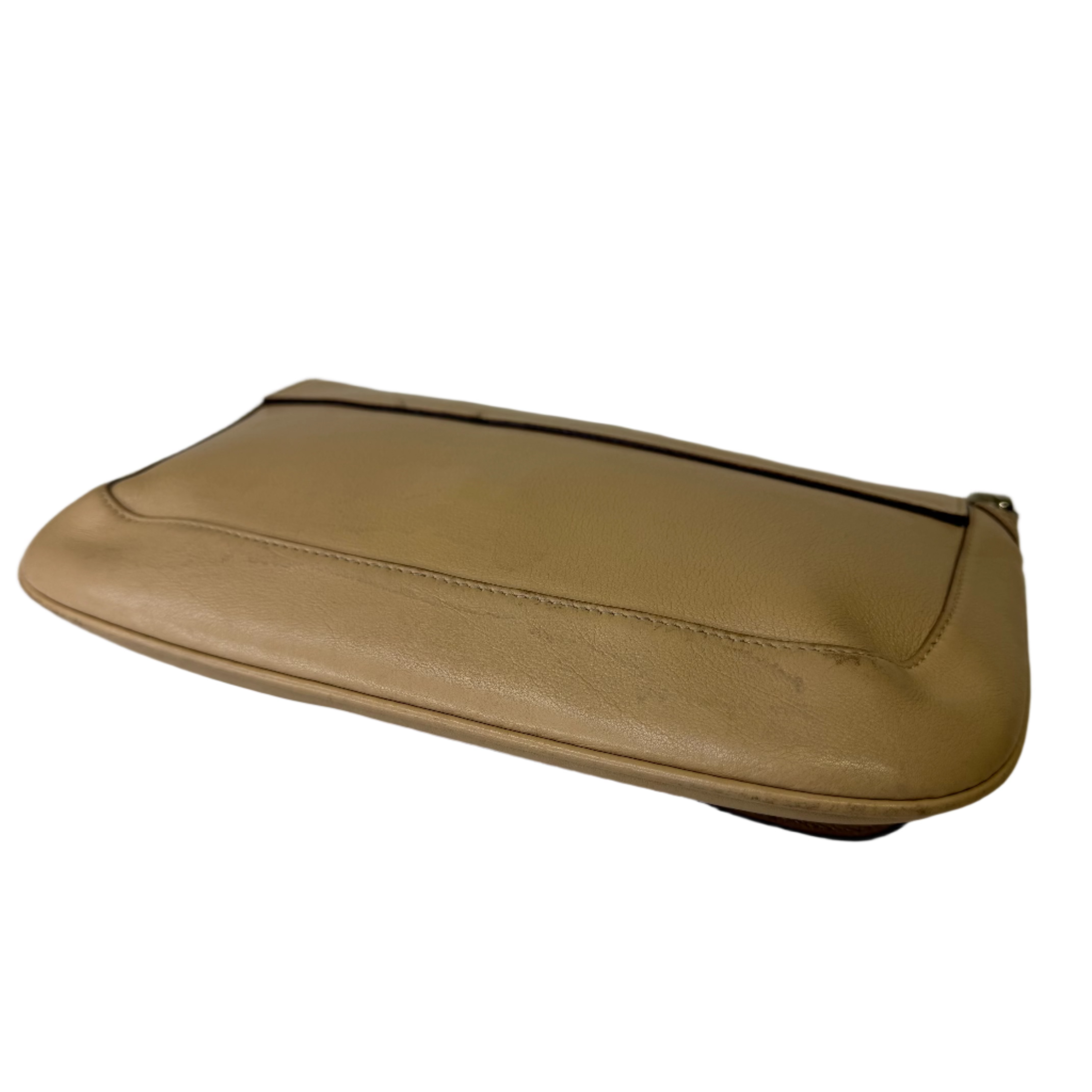 Gucci Chain Flap Shoulder Bag Leather beige