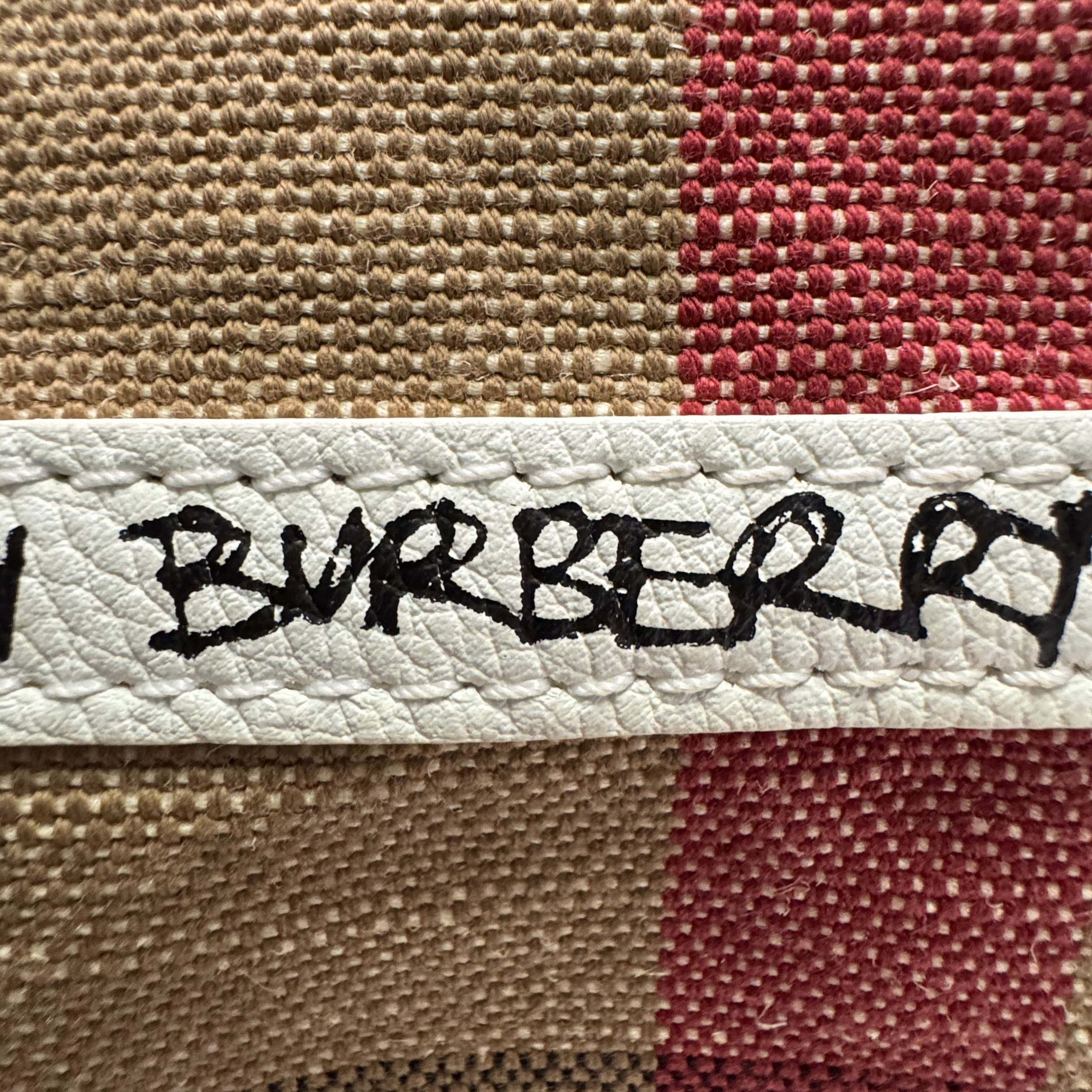 Burberry Canvas House Check Union Jack Sketchbook Reversible Doodle Tote