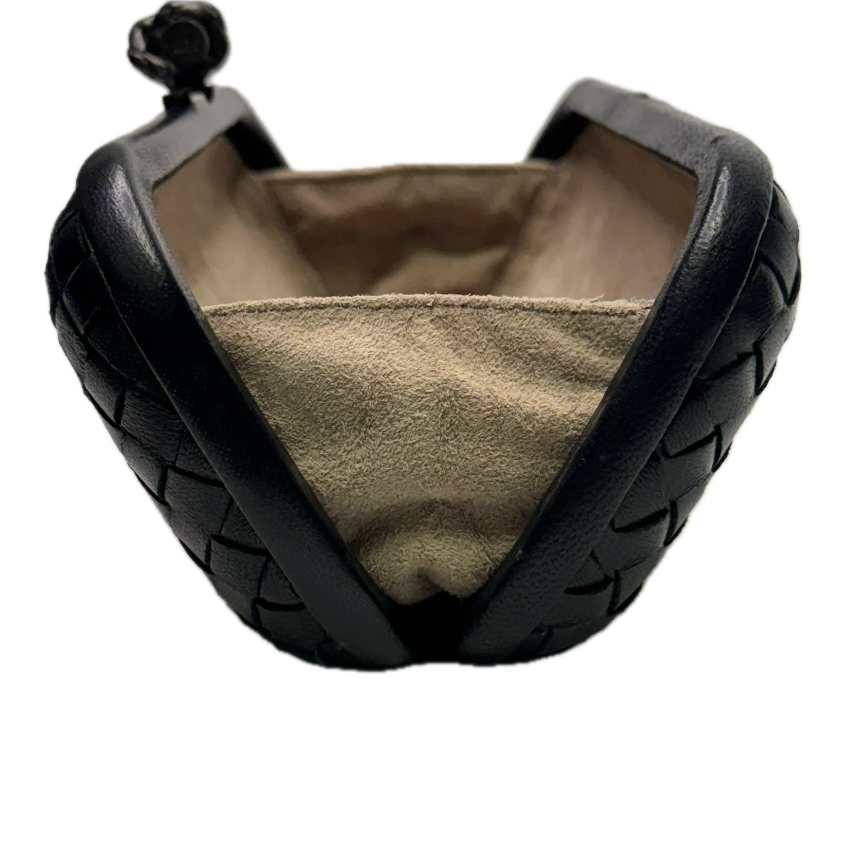 Bottega Veneta Intrecciato Leather Long Knot Clutch Black