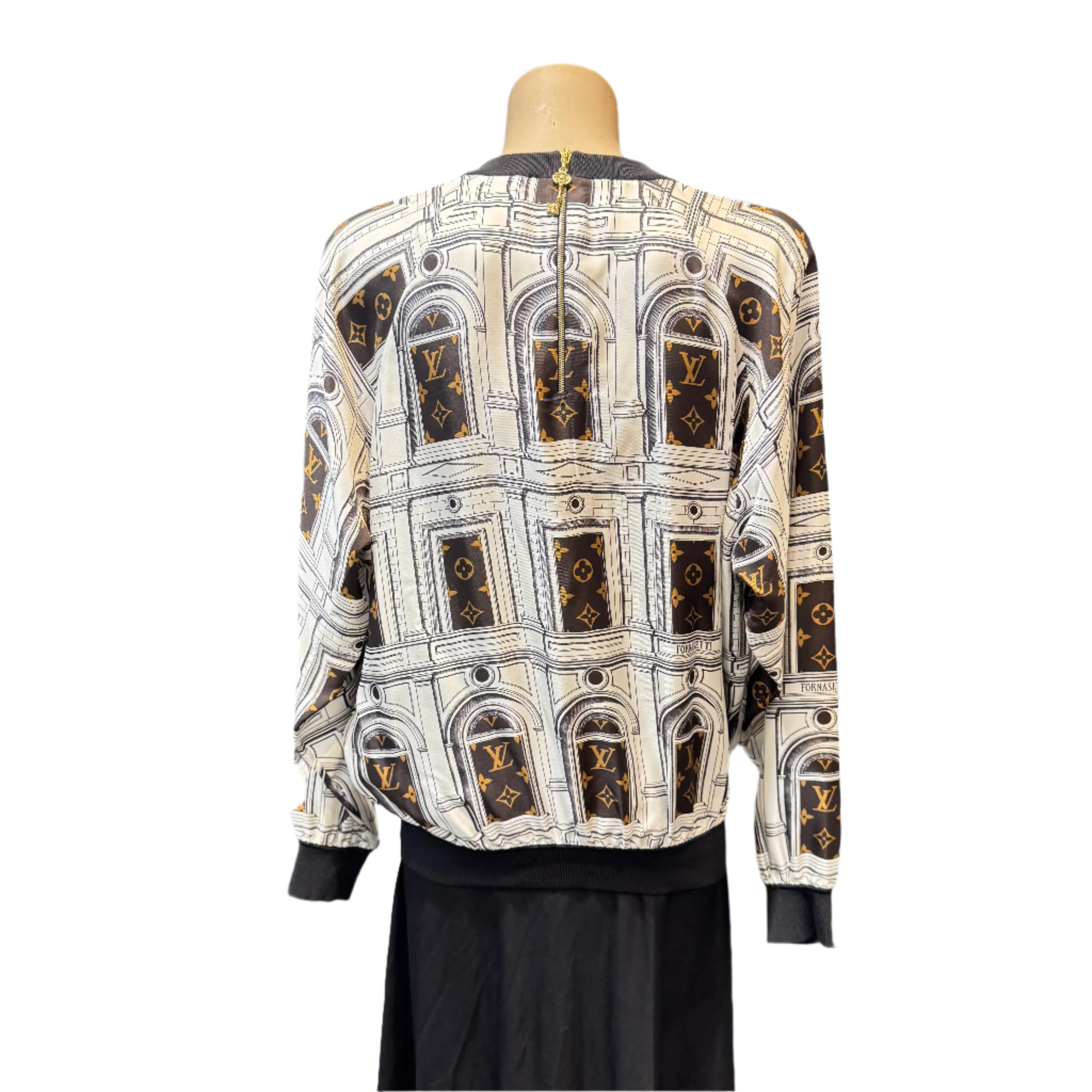 Louis Vuitton Fornasetti Collection Architecture Cropped Blouse Medium