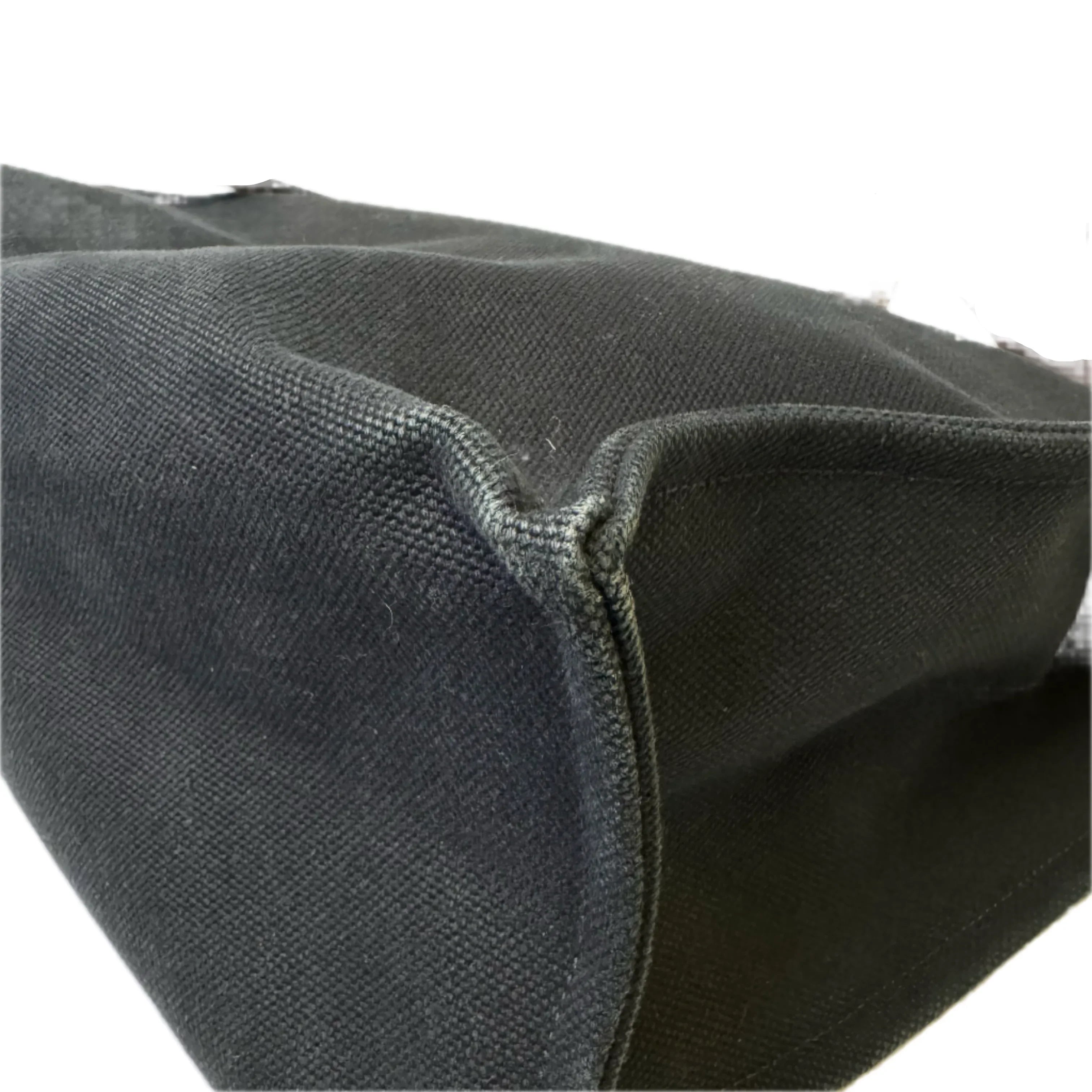 Hermés Etriviére Tote Bag Cotton Canvas Black - Lost Designer