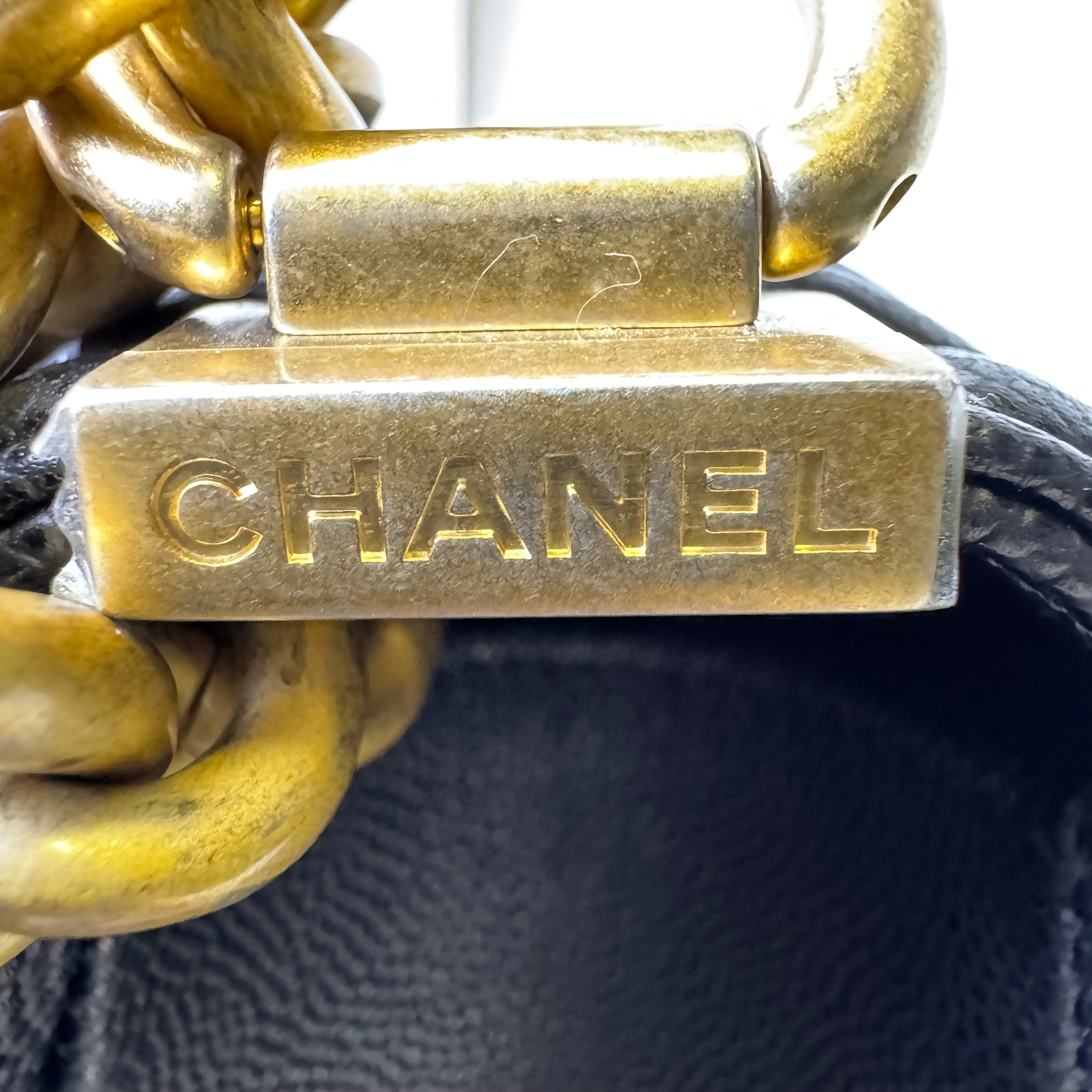 Chanel Boy Bag 2021 Caviar Leather Black - Lost Designer